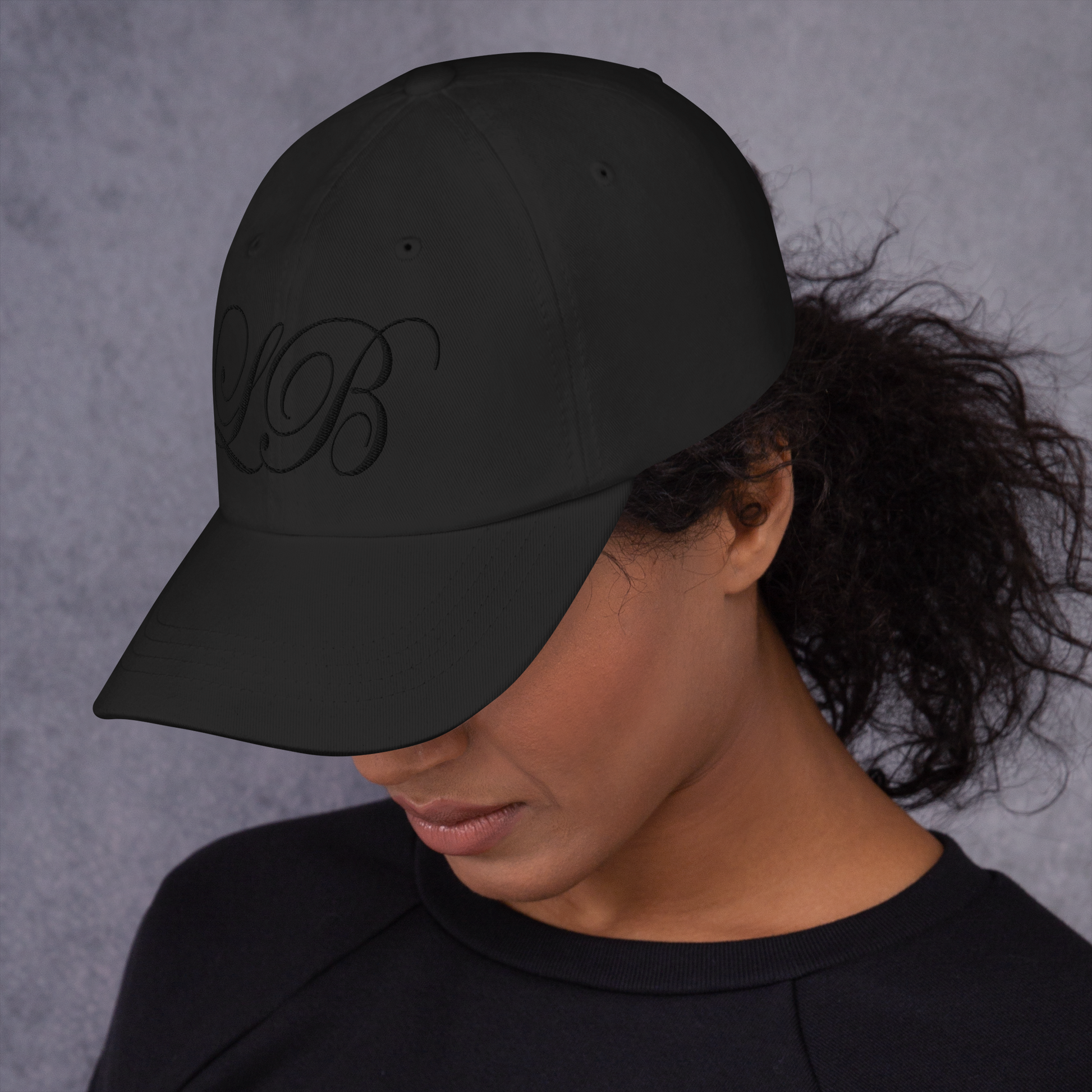 calligraphy Cap (Black)- Lavish Bubbles - LAVISH BUBBLES