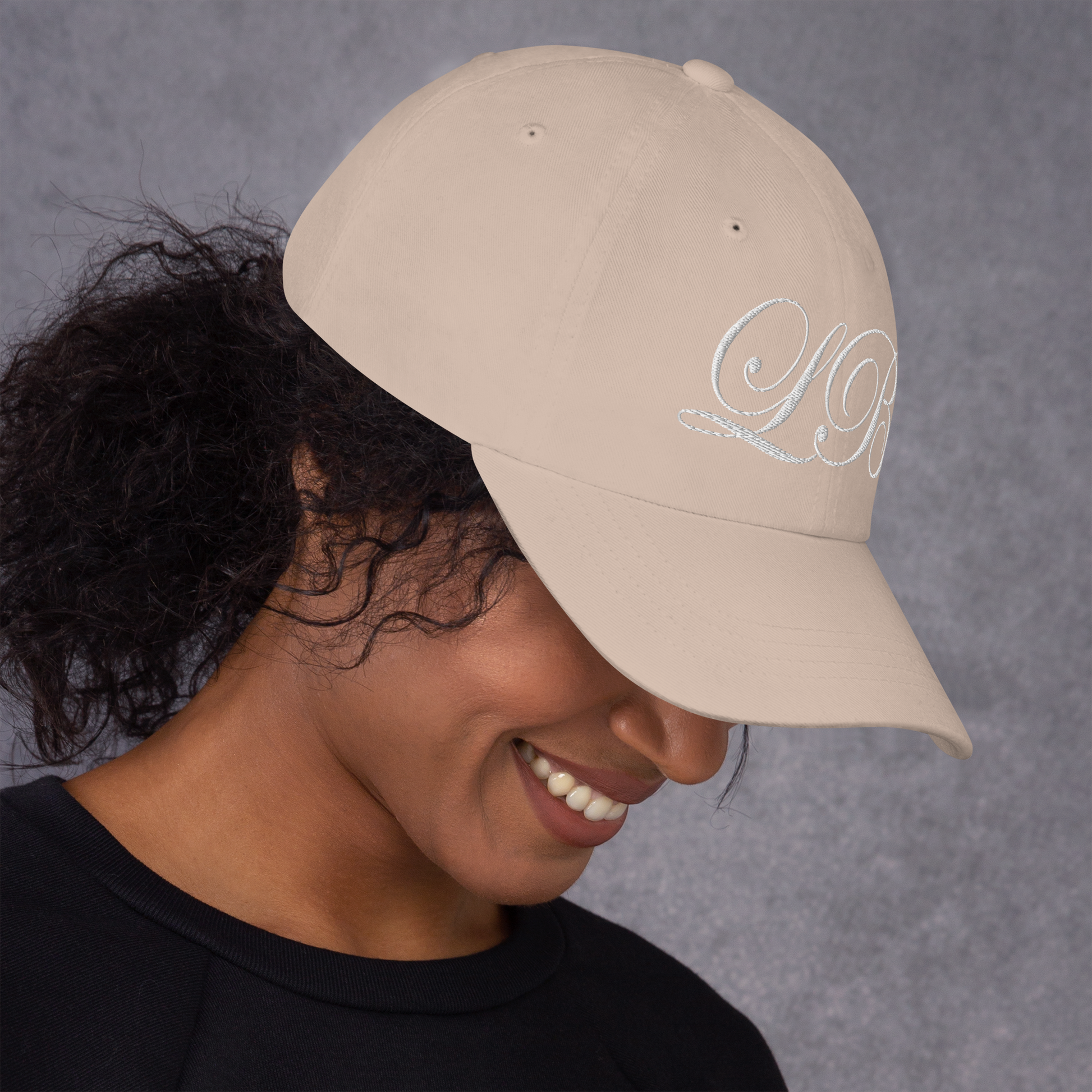 calligraphy cap (White) - Lavish Bubbles - LAVISH BUBBLES