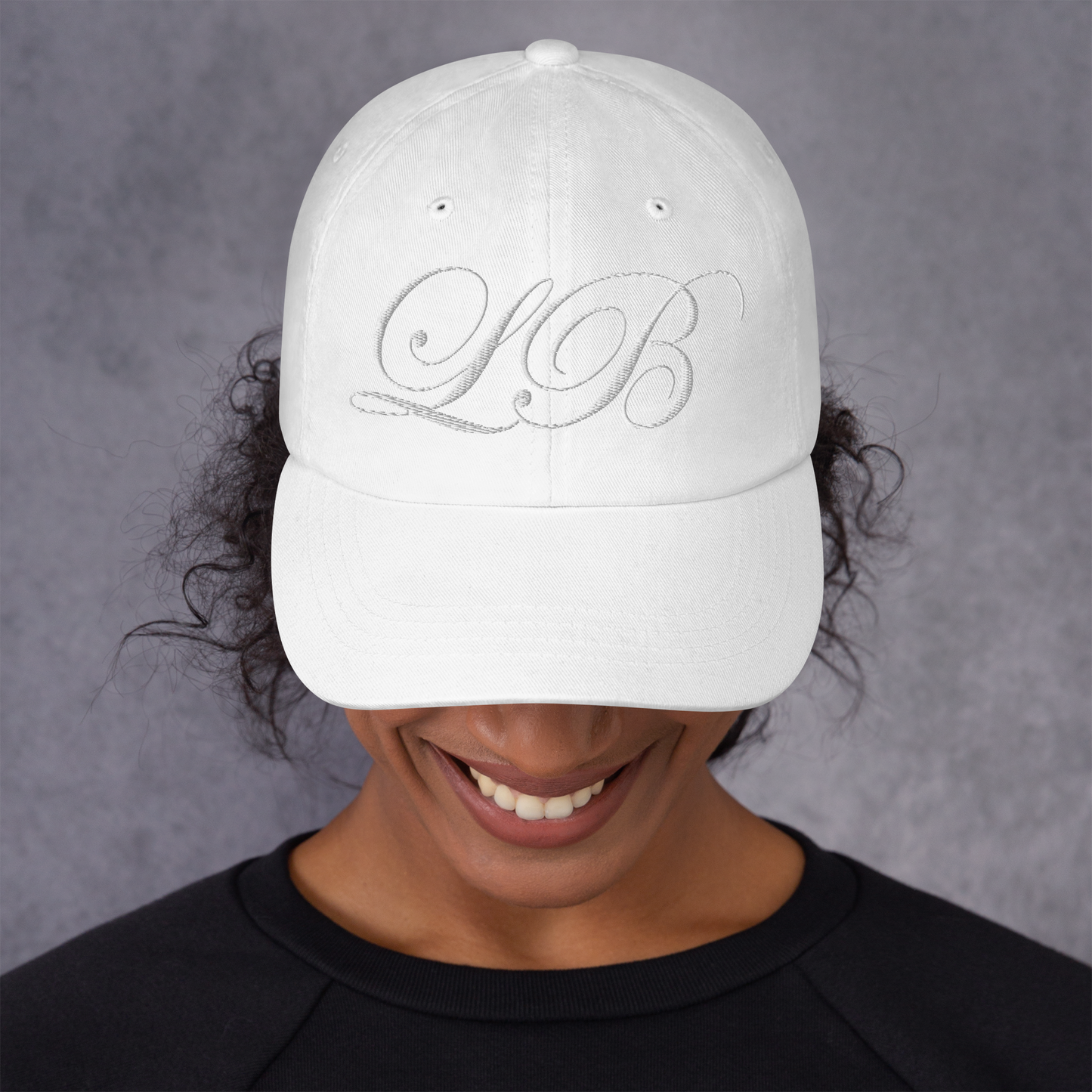 calligraphy cap (White) - Lavish Bubbles - LAVISH BUBBLES