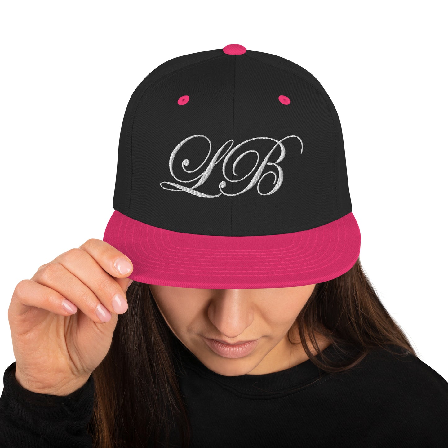 calligraphy Snapback Hat (White) - Lavish Bubbles - LAVISH BUBBLES