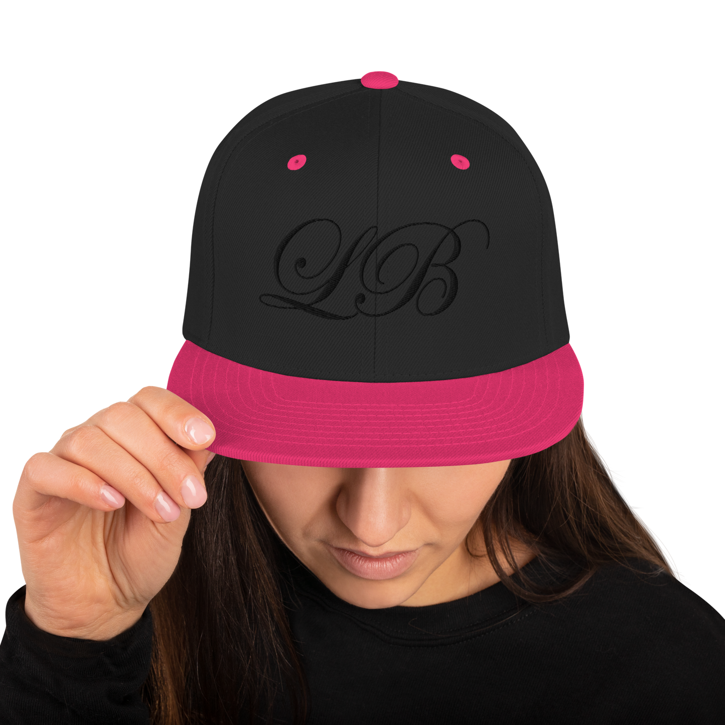 calligraphy Snapback Hat (Black) - Lavish Bubbles - LAVISH BUBBLES