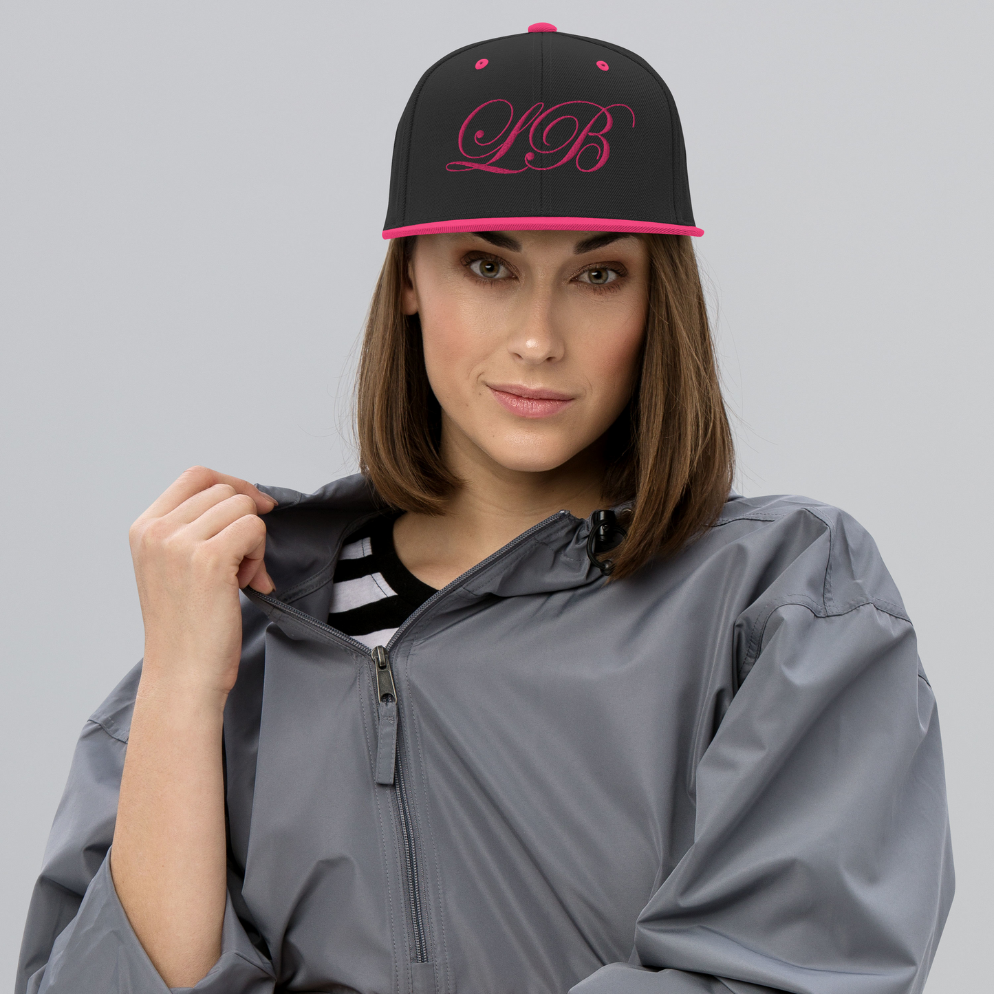 calligraphy Snapback Hat (Pink) - Lavish Bubbles - LAVISH BUBBLES