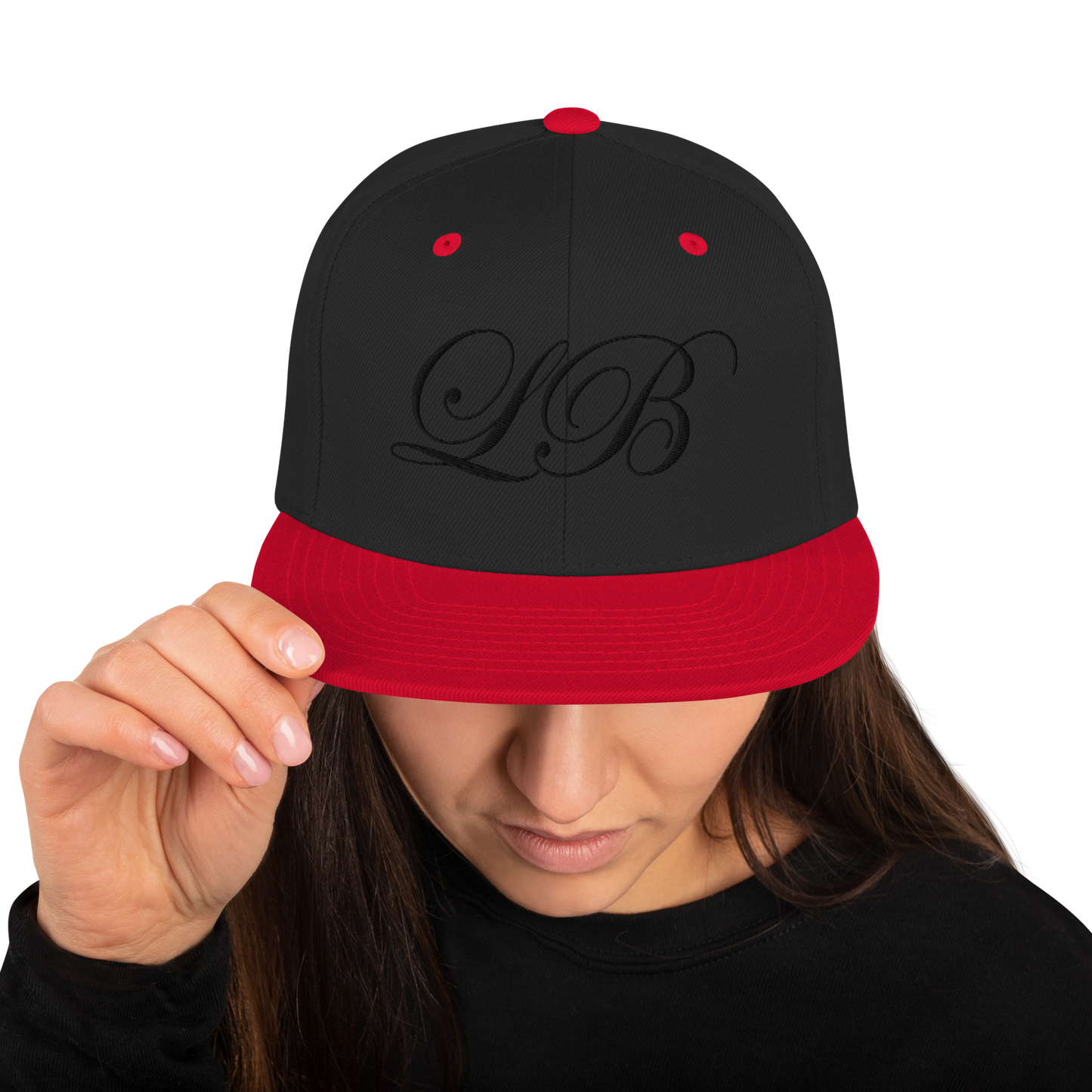 calligraphy Snapback Hat (Black) - Lavish Bubbles - LAVISH BUBBLES