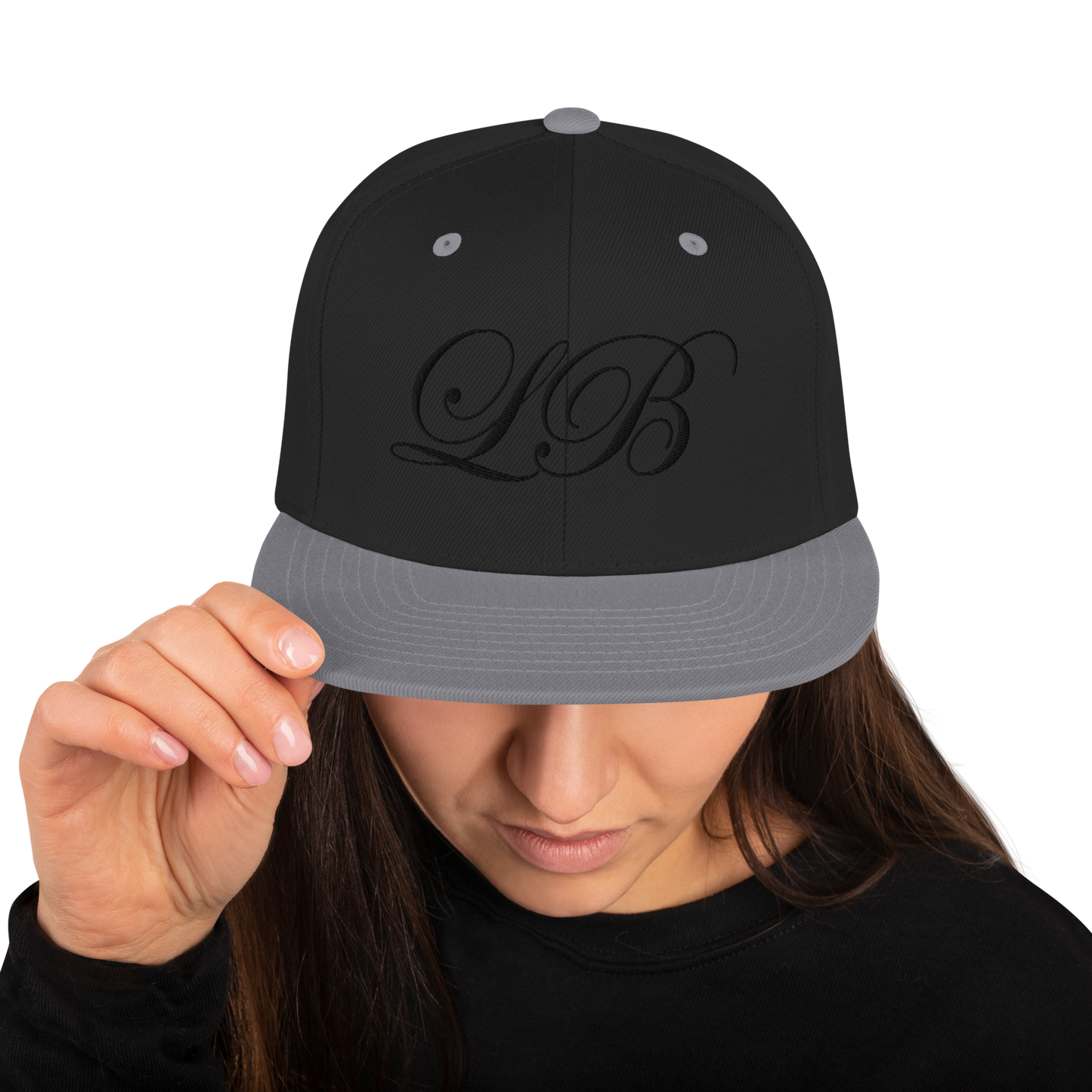 calligraphy Snapback Hat (Black) - Lavish Bubbles - LAVISH BUBBLES