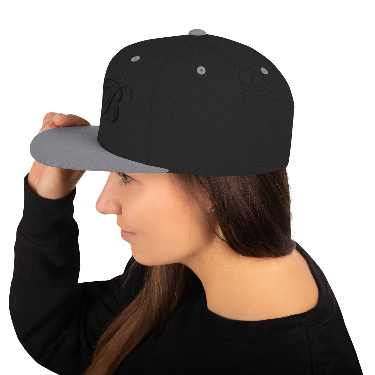 calligraphy Snapback Hat (Black) - Lavish Bubbles - LAVISH BUBBLES