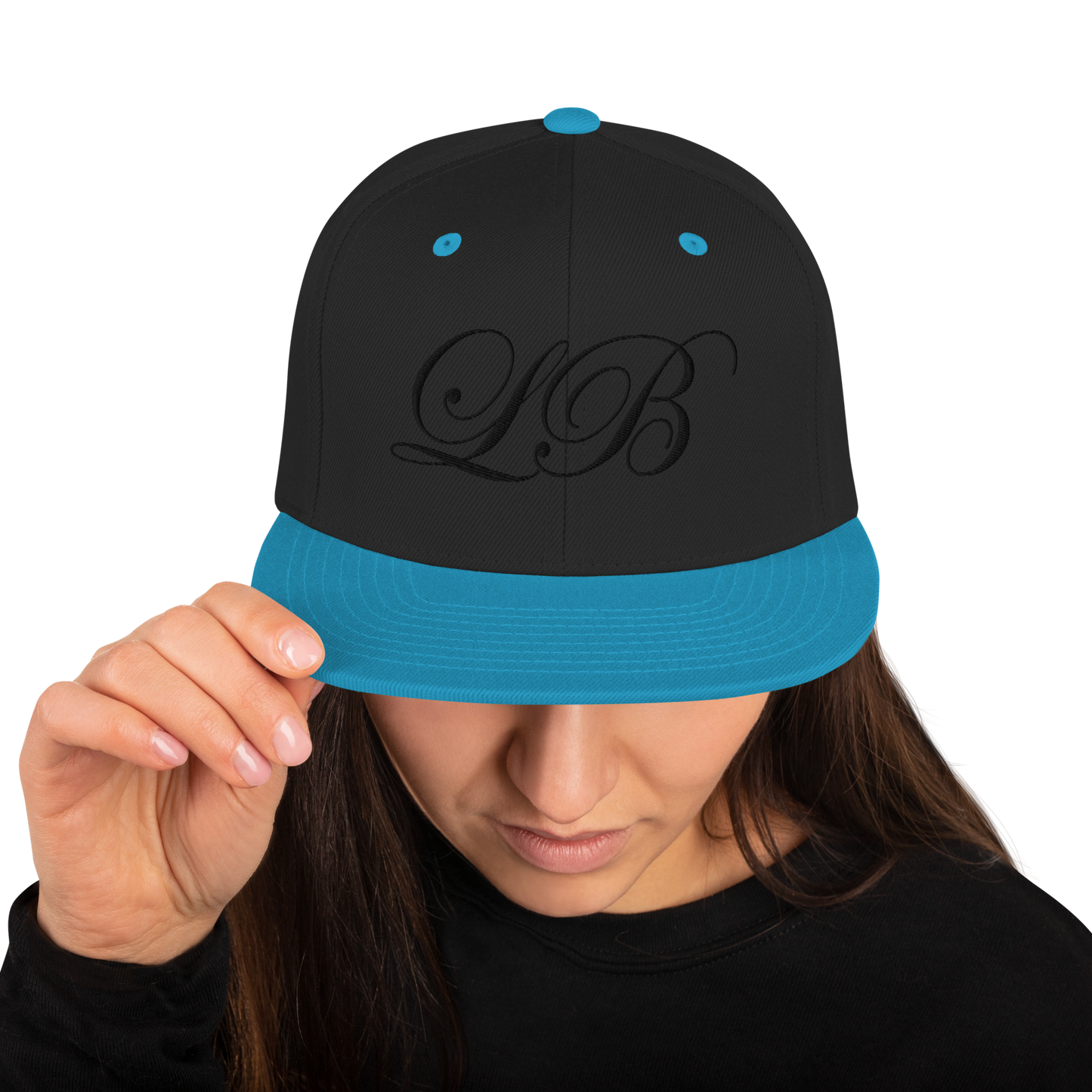 calligraphy Snapback Hat (Black) - Lavish Bubbles - LAVISH BUBBLES