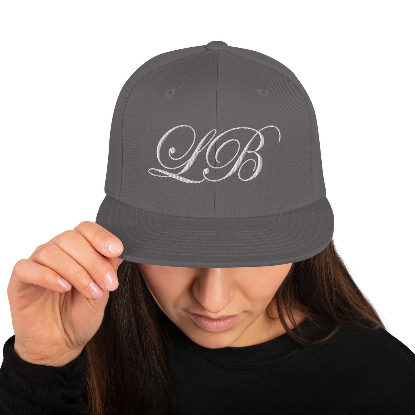 calligraphy Snapback Hat (White) - Lavish Bubbles - LAVISH BUBBLES