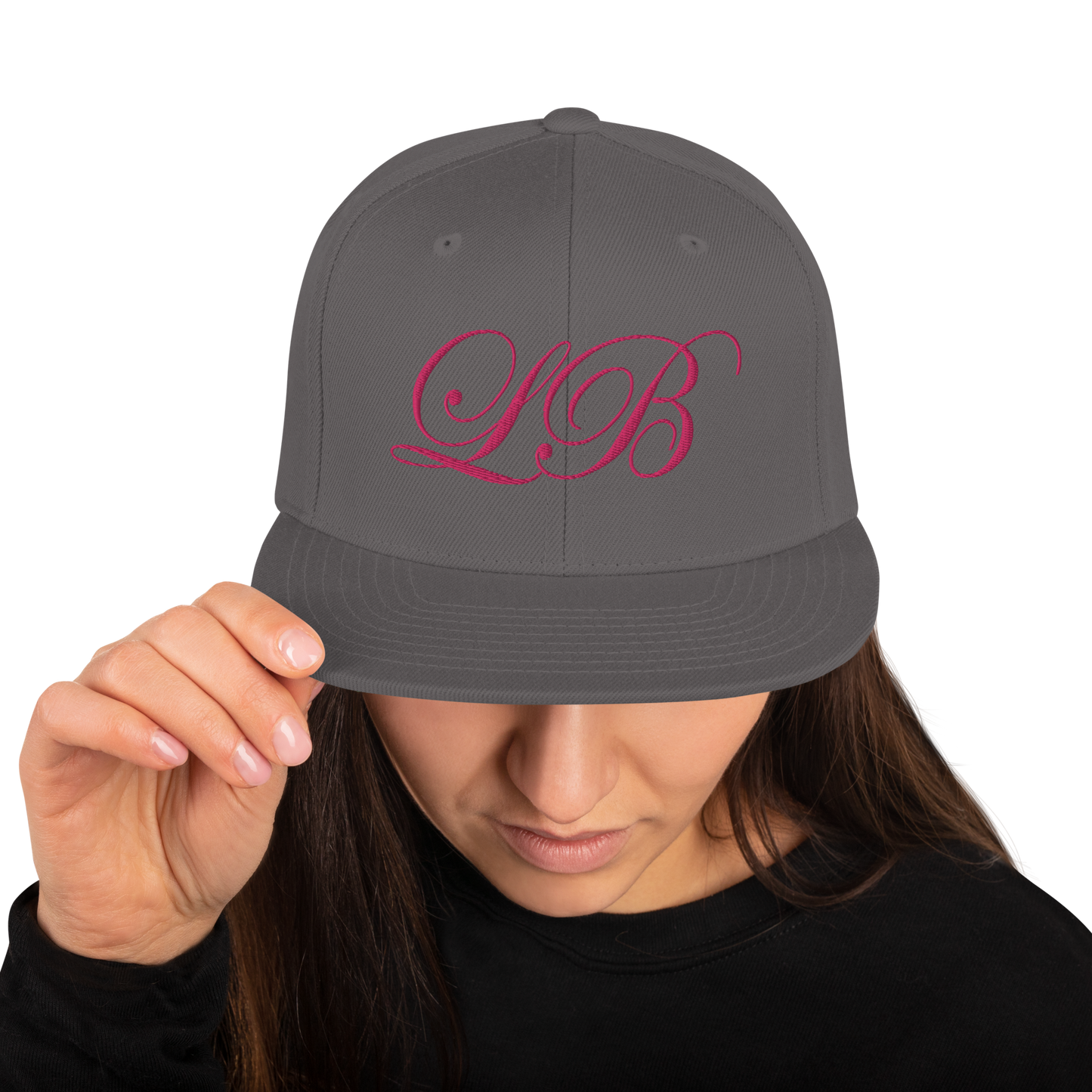 calligraphy Snapback Hat (Pink) - Lavish Bubbles - LAVISH BUBBLES