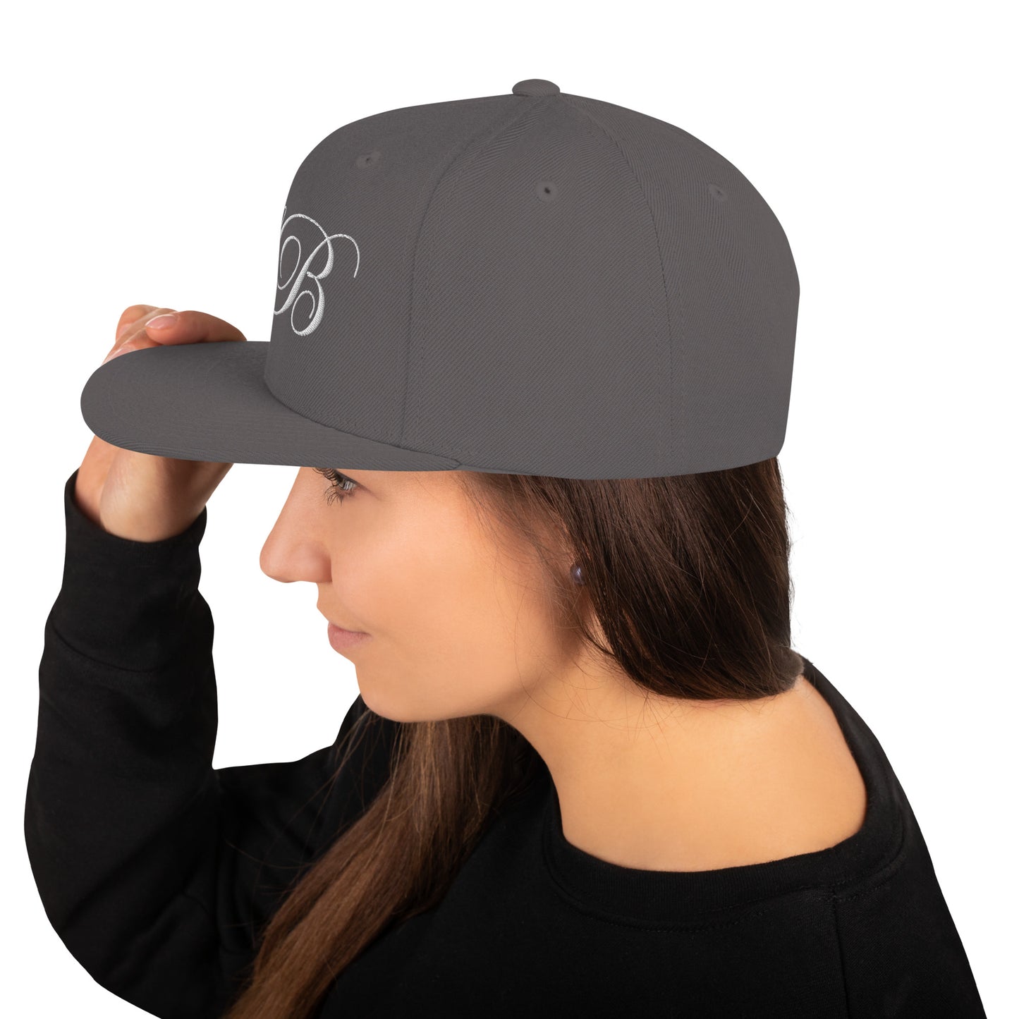 calligraphy Snapback Hat (White) - Lavish Bubbles - LAVISH BUBBLES