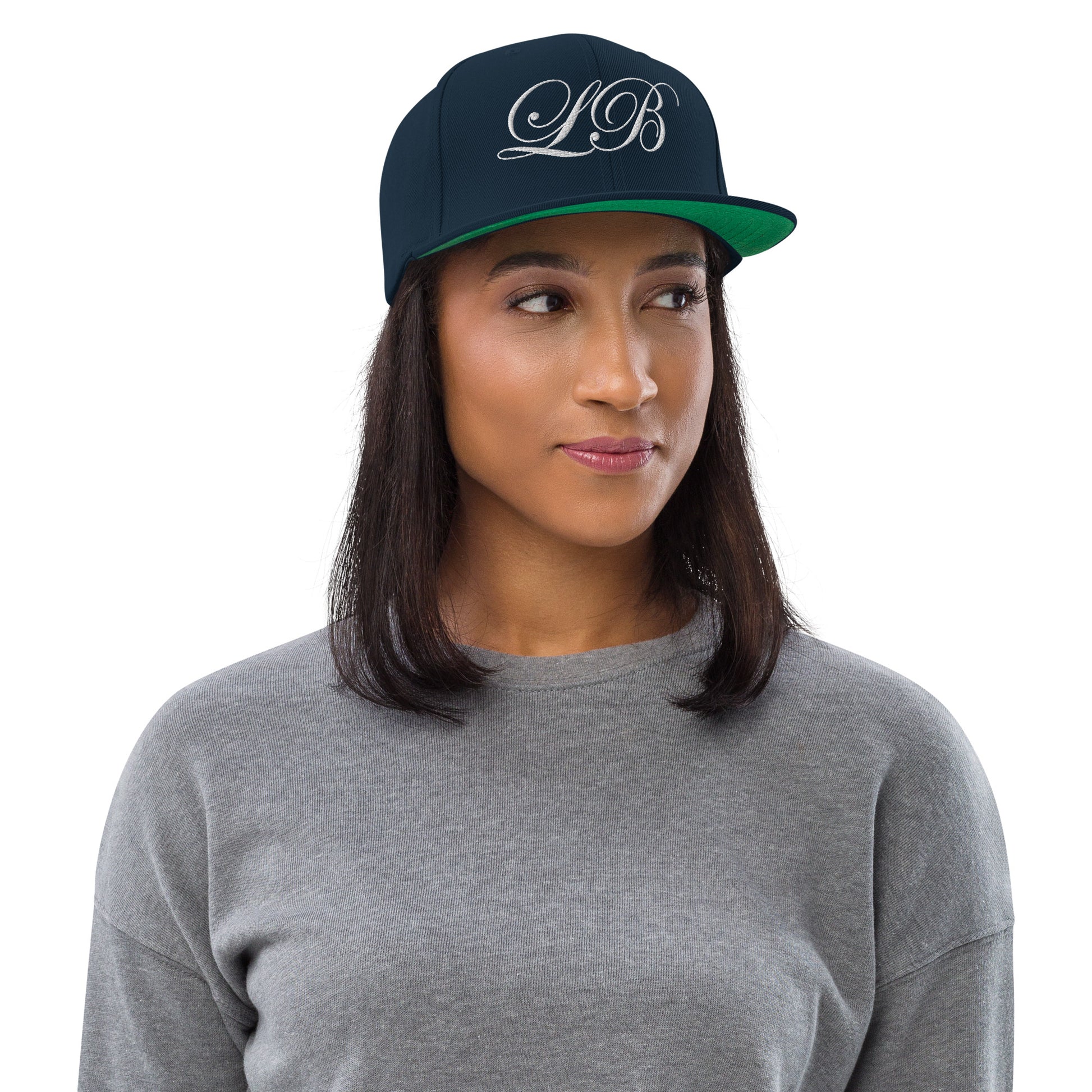 calligraphy Snapback Hat (White) - Lavish Bubbles - LAVISH BUBBLES