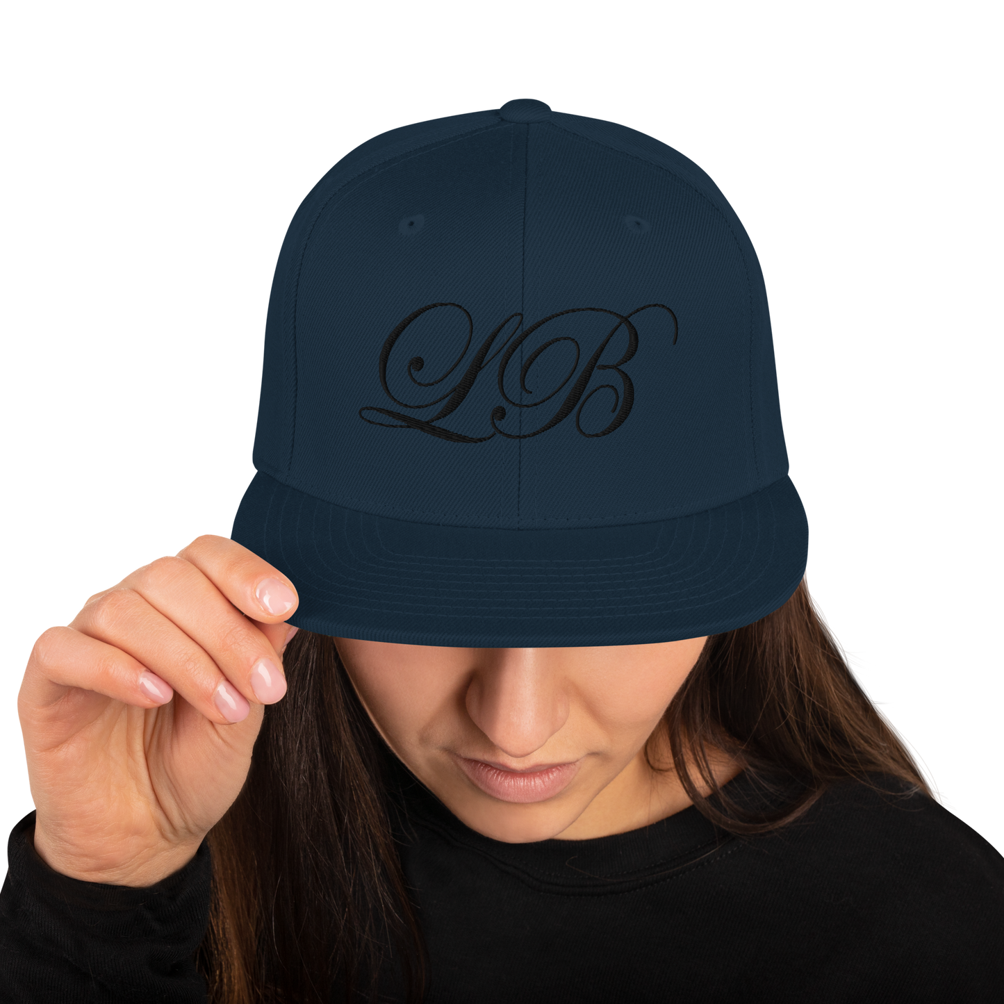 calligraphy Snapback Hat (Black) - Lavish Bubbles - LAVISH BUBBLES