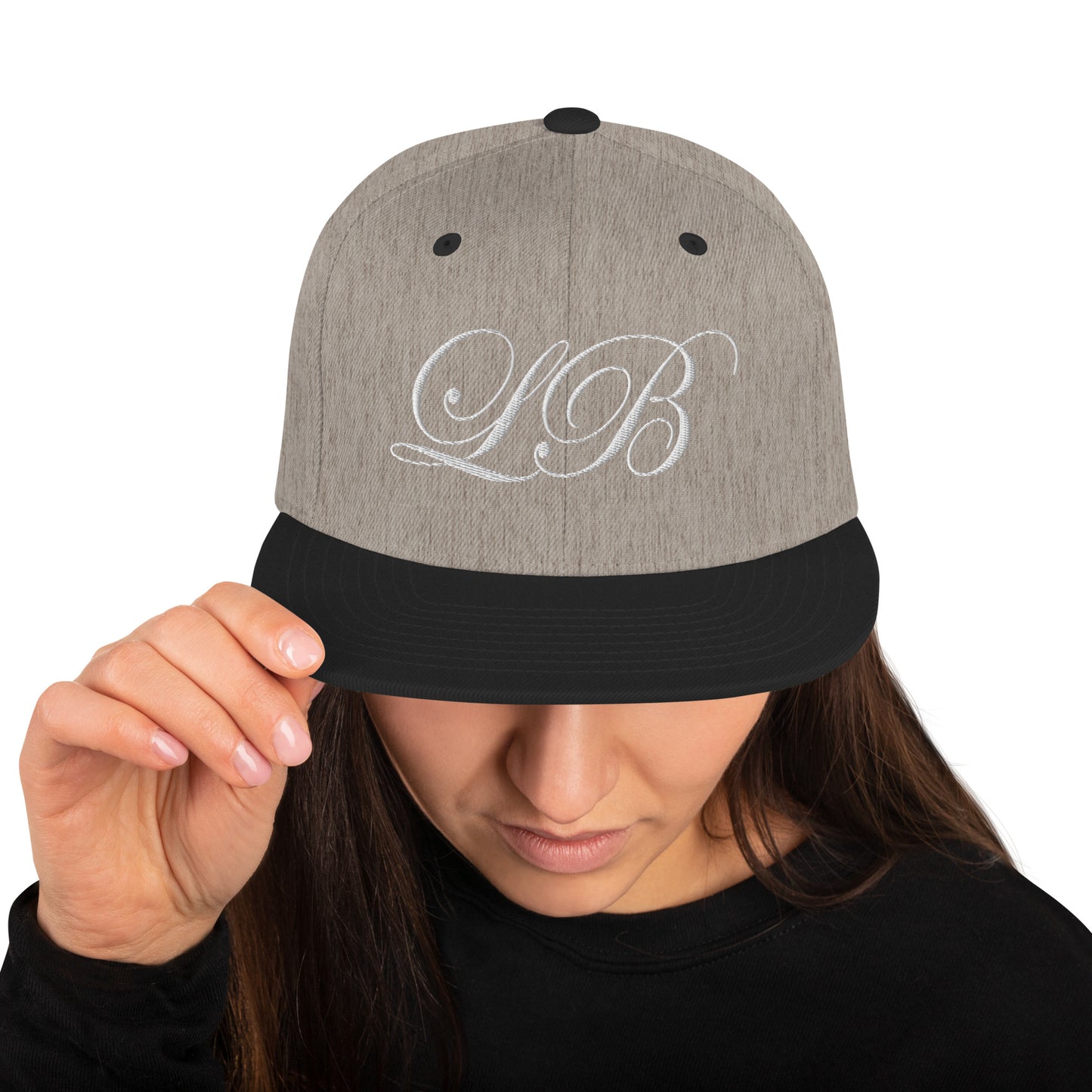 calligraphy Snapback Hat (White) - Lavish Bubbles - LAVISH BUBBLES