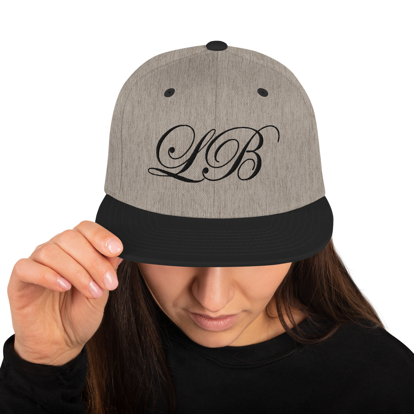 calligraphy Snapback Hat (Black) - Lavish Bubbles - LAVISH BUBBLES