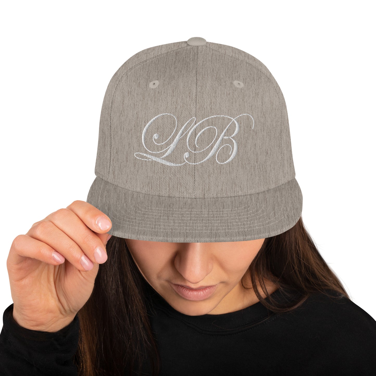 calligraphy Snapback Hat (White) - Lavish Bubbles - LAVISH BUBBLES