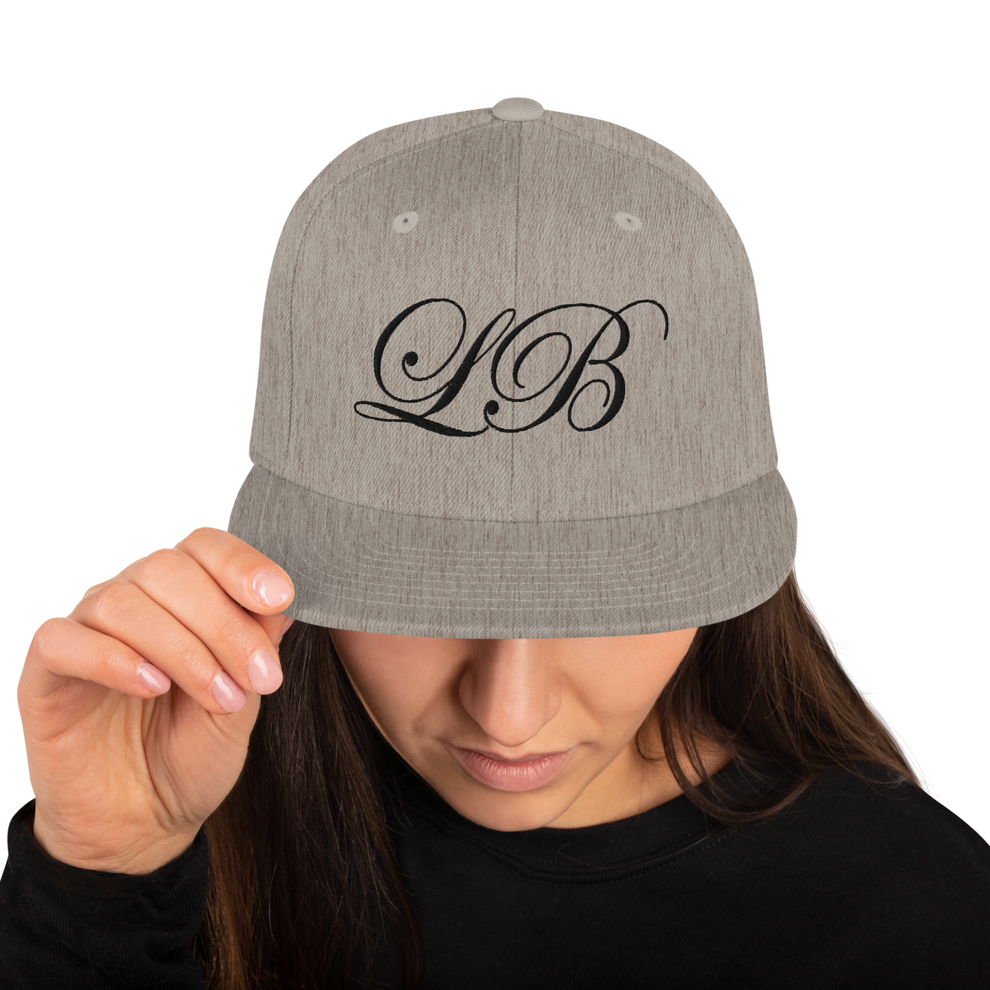 calligraphy Snapback Hat (Black) - Lavish Bubbles - LAVISH BUBBLES