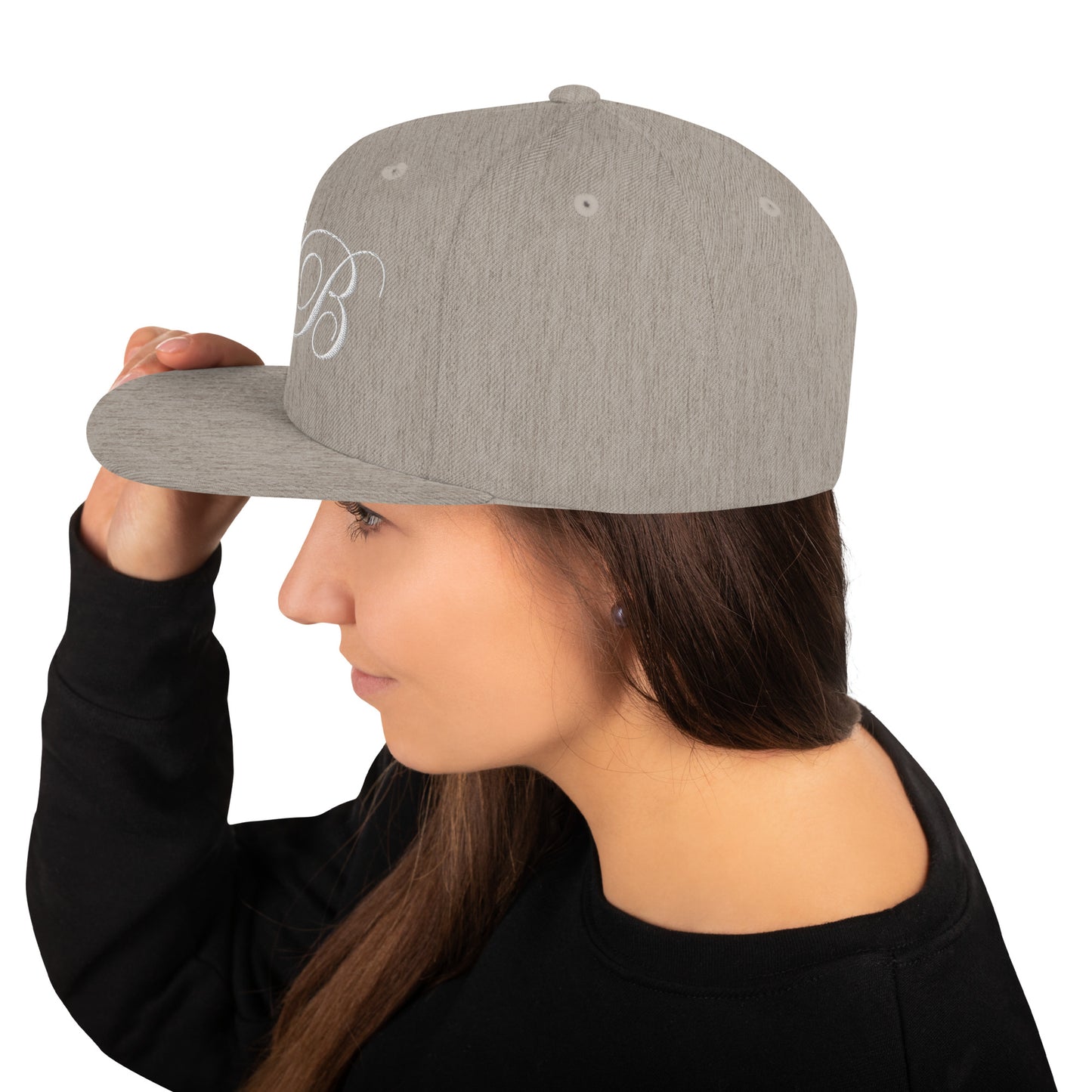 calligraphy Snapback Hat (White) - Lavish Bubbles - LAVISH BUBBLES