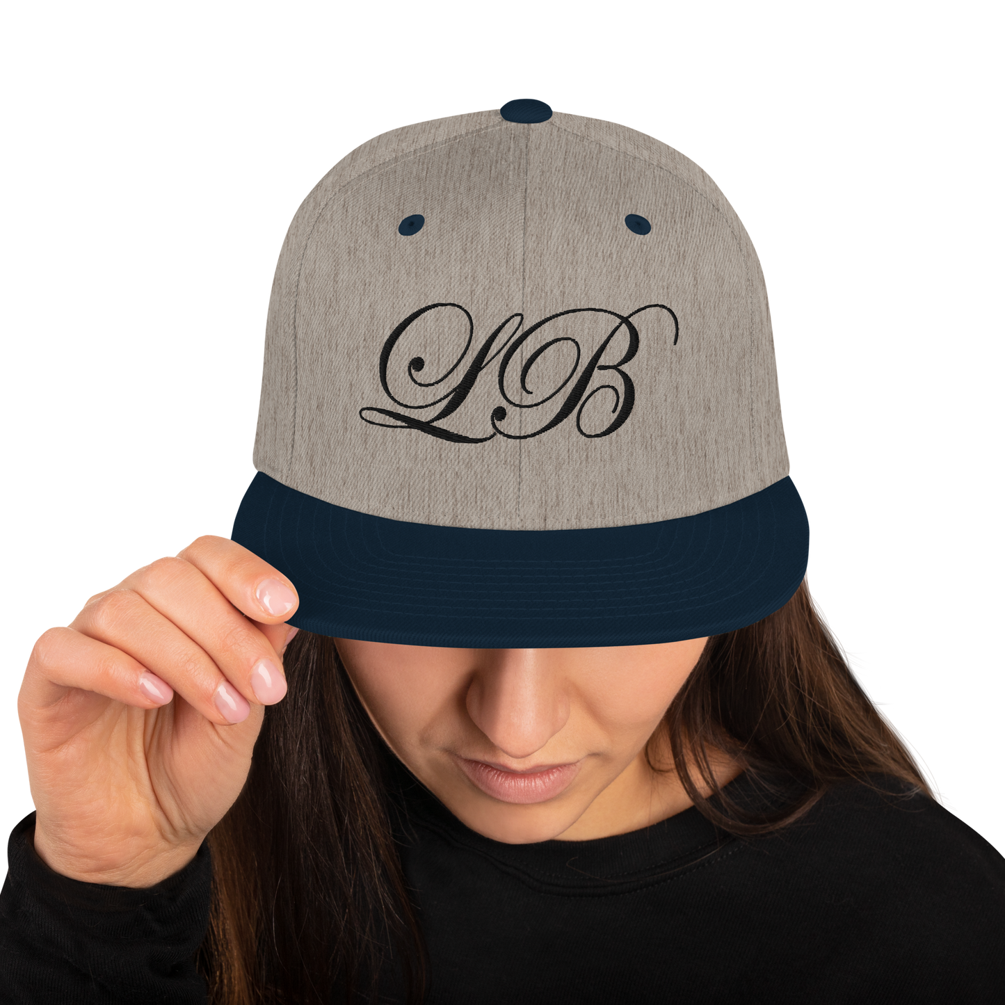 calligraphy Snapback Hat (Black) - Lavish Bubbles - LAVISH BUBBLES