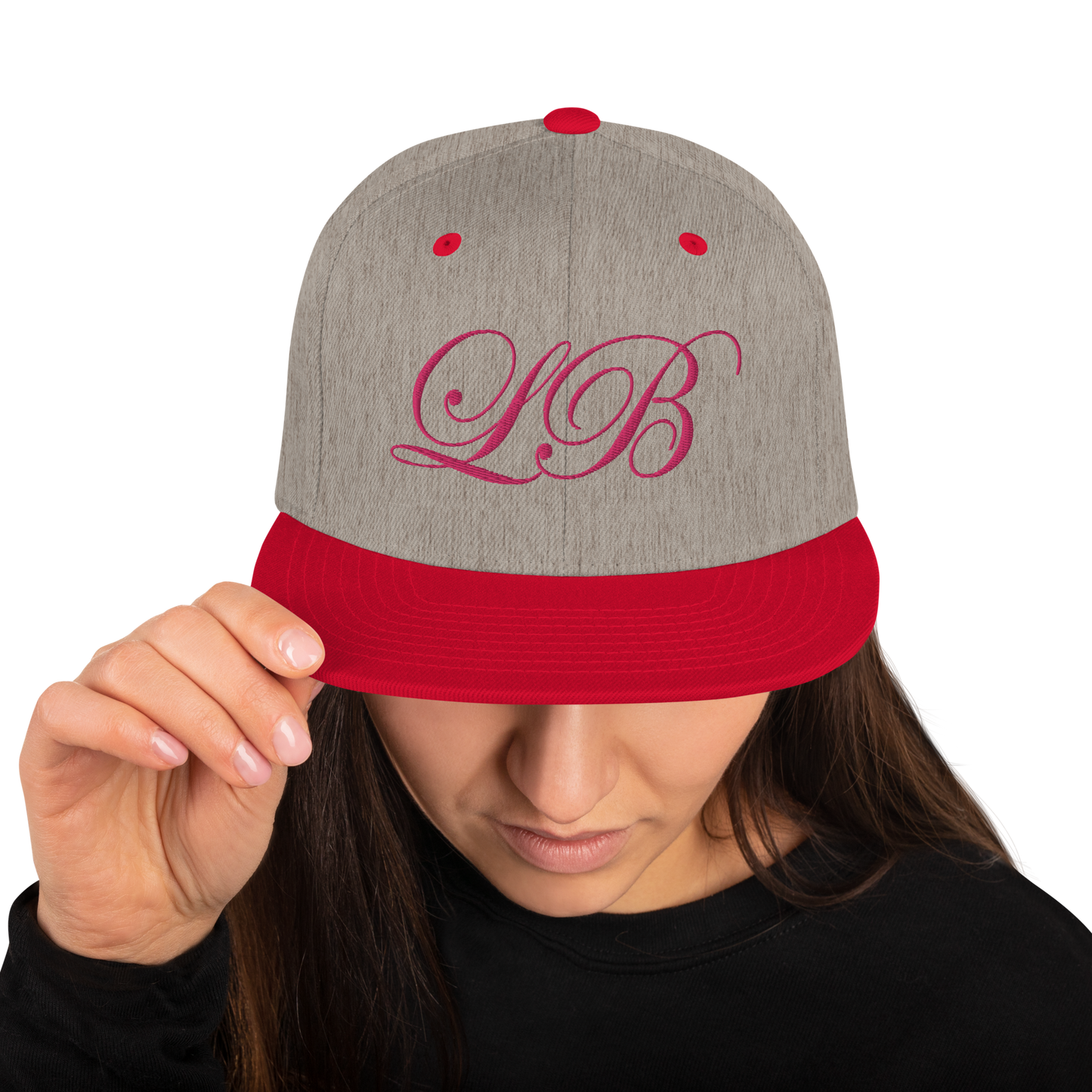 calligraphy Snapback Hat (Pink) - Lavish Bubbles - LAVISH BUBBLES