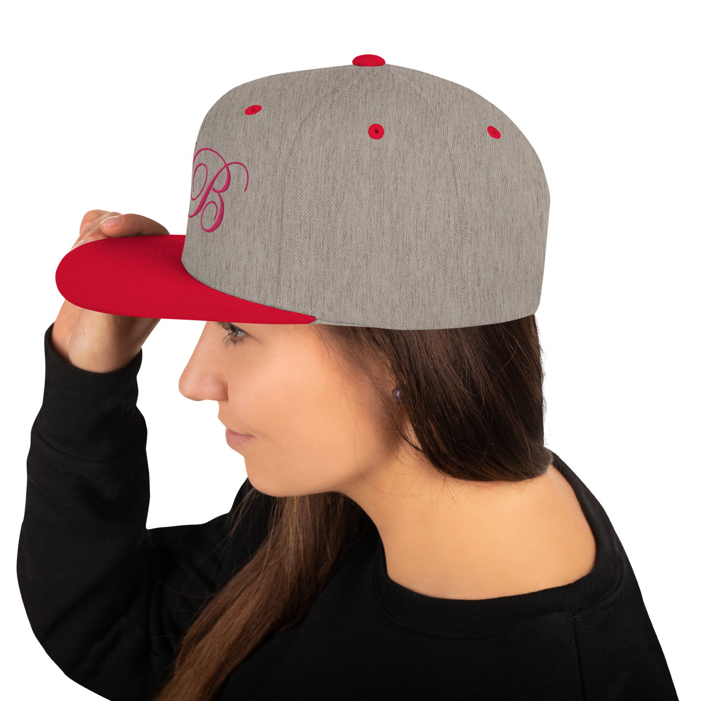 calligraphy Snapback Hat (Pink) - Lavish Bubbles - LAVISH BUBBLES