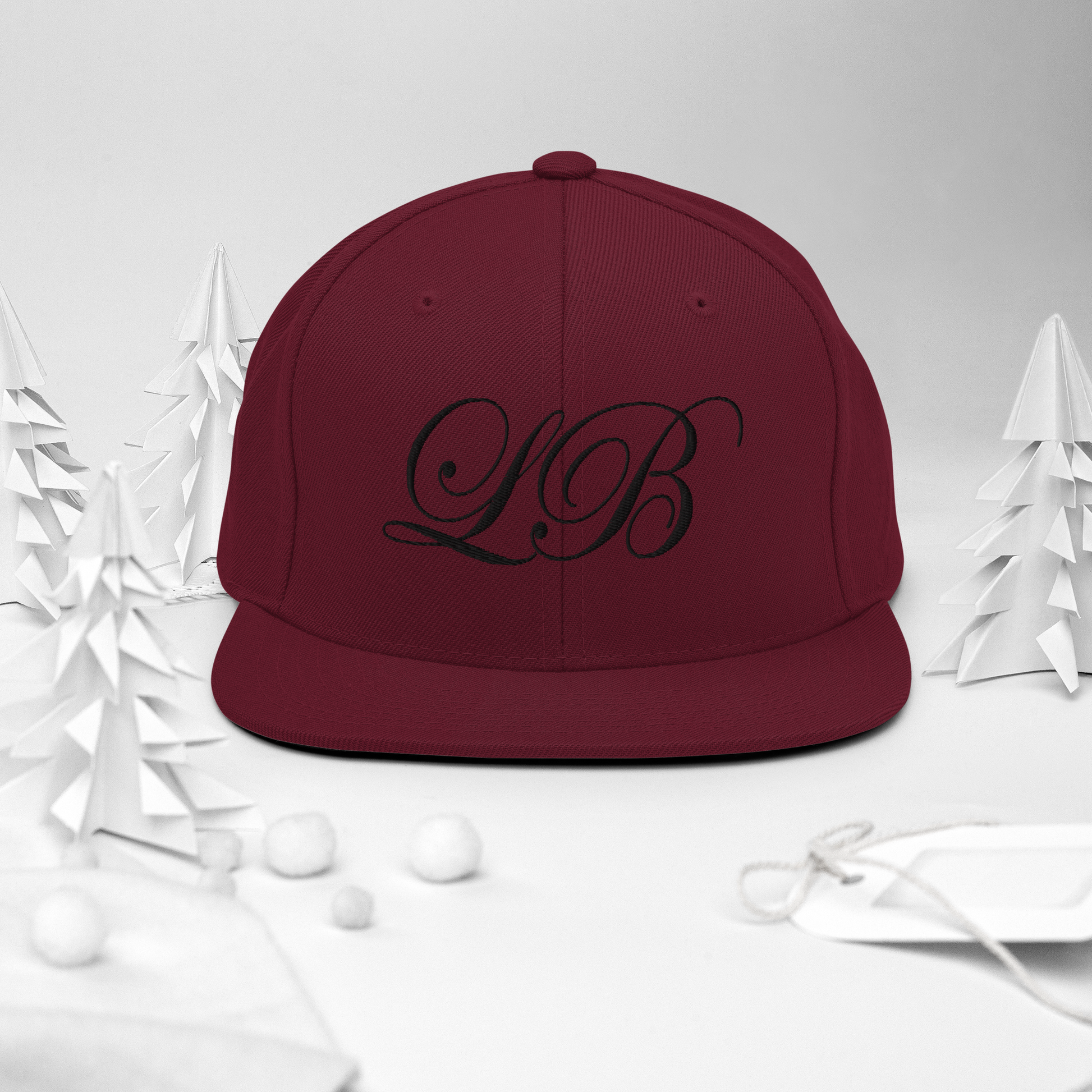 calligraphy Snapback Hat (Black) - Lavish Bubbles - LAVISH BUBBLES