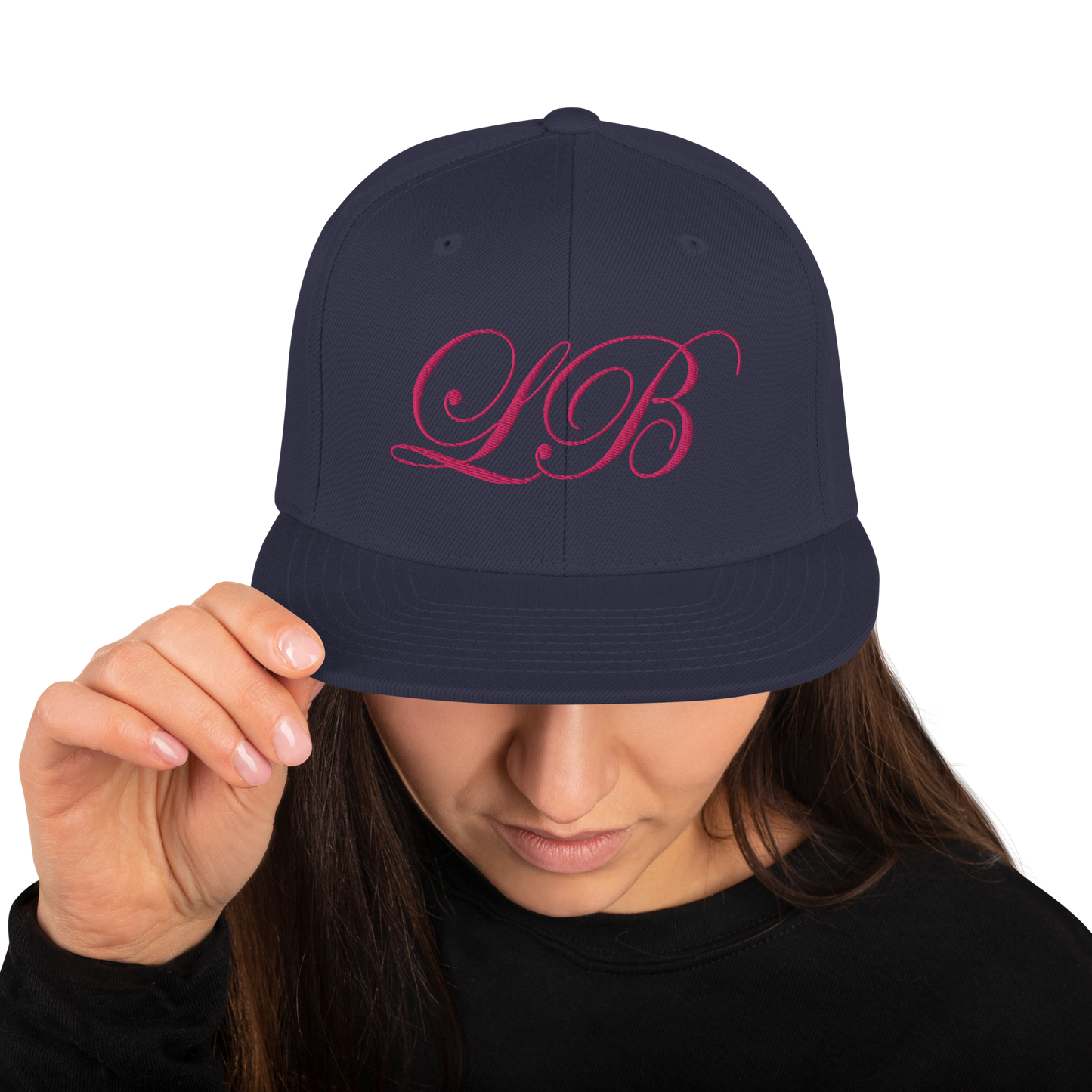 calligraphy Snapback Hat (Pink) - Lavish Bubbles - LAVISH BUBBLES