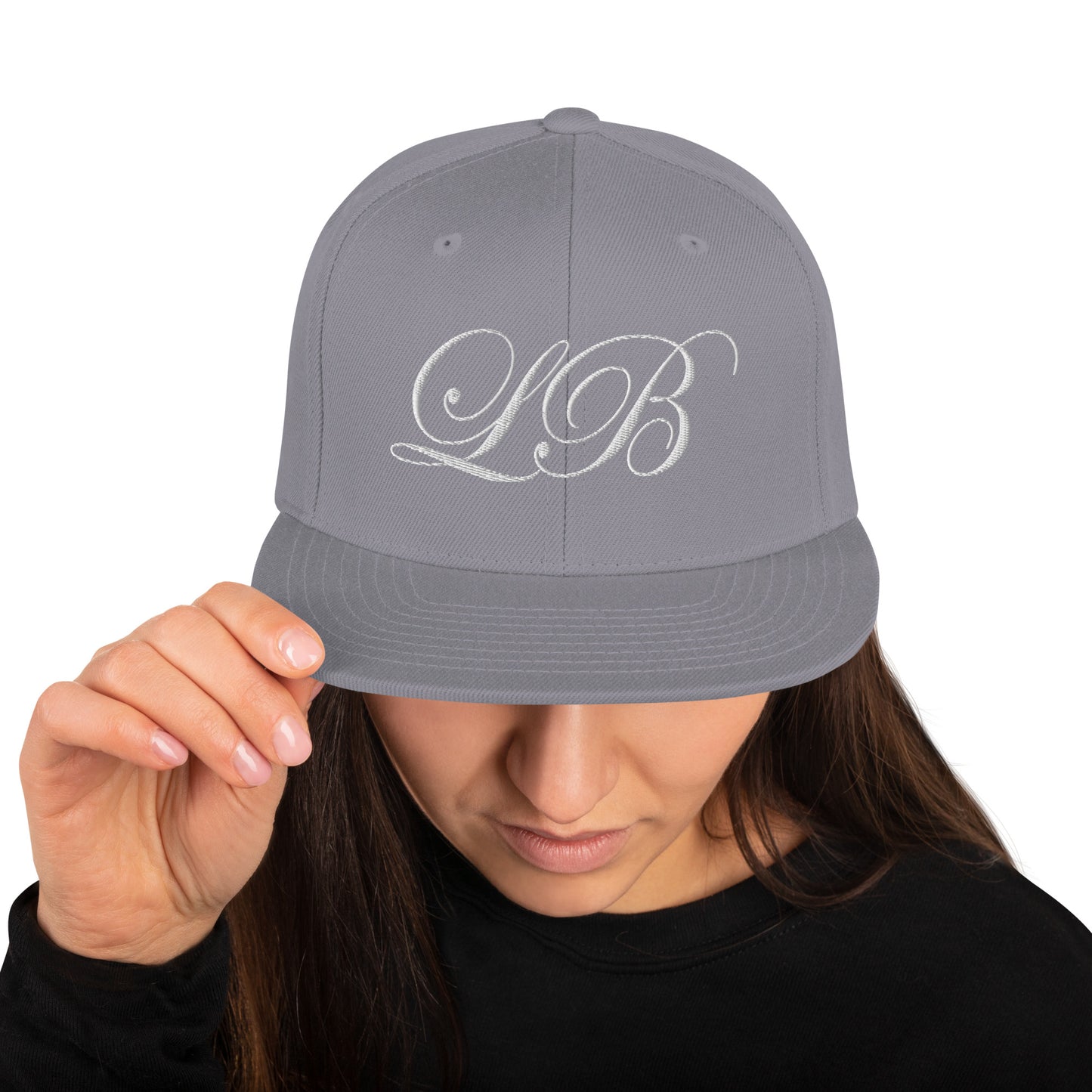 calligraphy Snapback Hat (White) - Lavish Bubbles - LAVISH BUBBLES