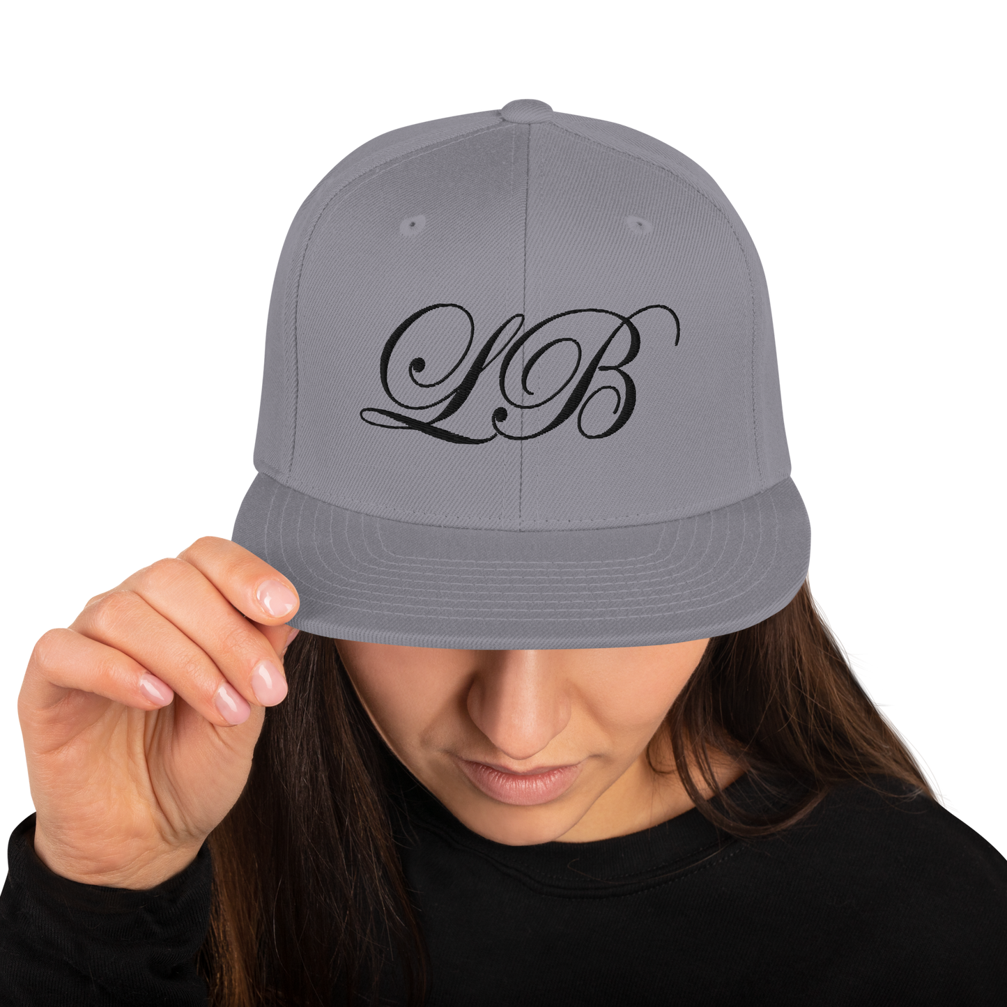 calligraphy Snapback Hat (Black) - Lavish Bubbles - LAVISH BUBBLES