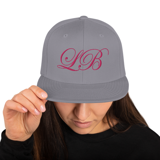 calligraphy Snapback Hat (Pink) - Lavish Bubbles - LAVISH BUBBLES