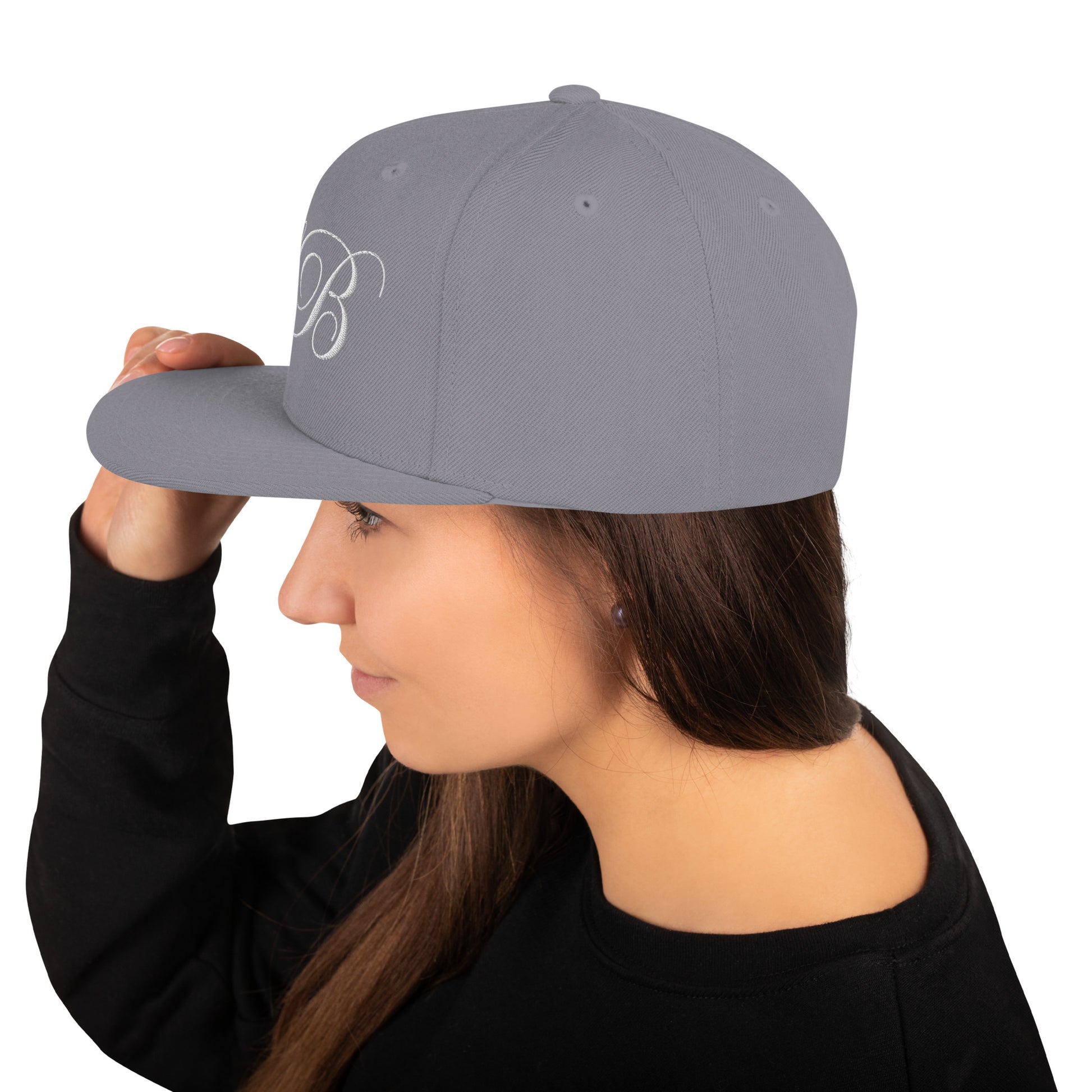 calligraphy Snapback Hat (White) - Lavish Bubbles - LAVISH BUBBLES