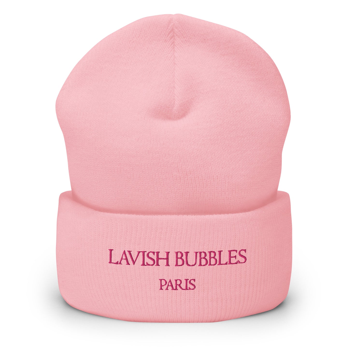 Paris Lavish Bubbles (Pink) - Cuffed Beanie - LAVISH BUBBLES