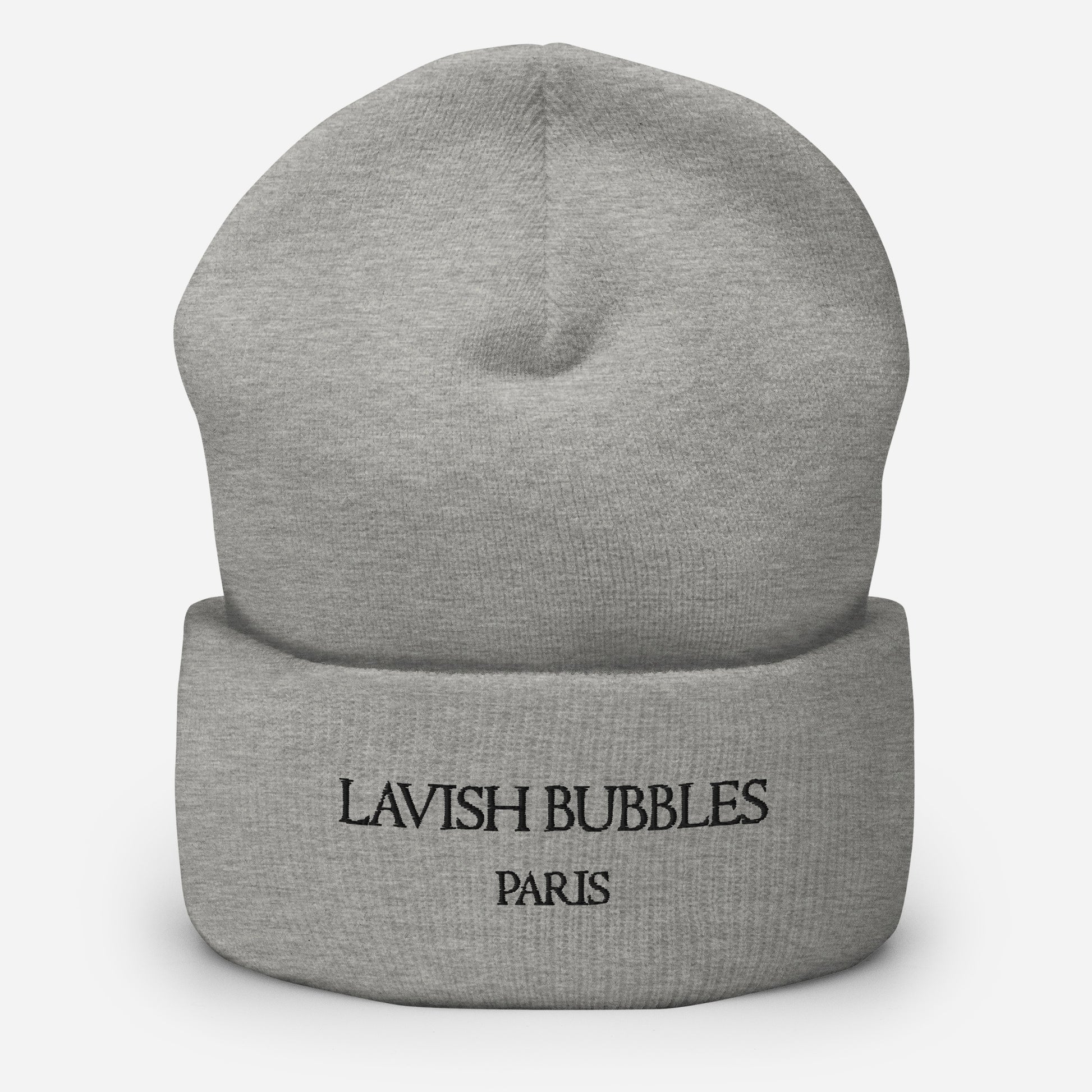 Paris Lavish Bubbles (Black) - Cuffed Beanie - LAVISH BUBBLES