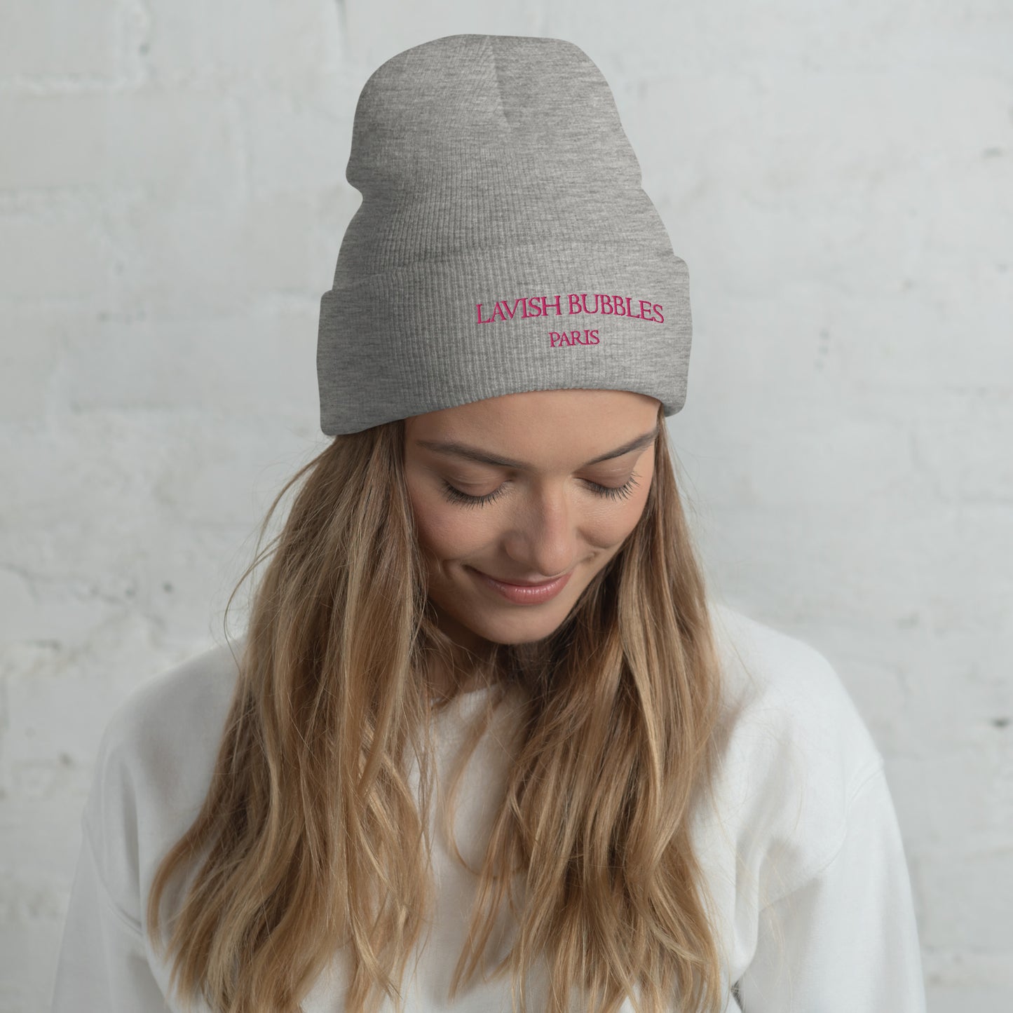 Paris Lavish Bubbles (Pink) - Cuffed Beanie - LAVISH BUBBLES