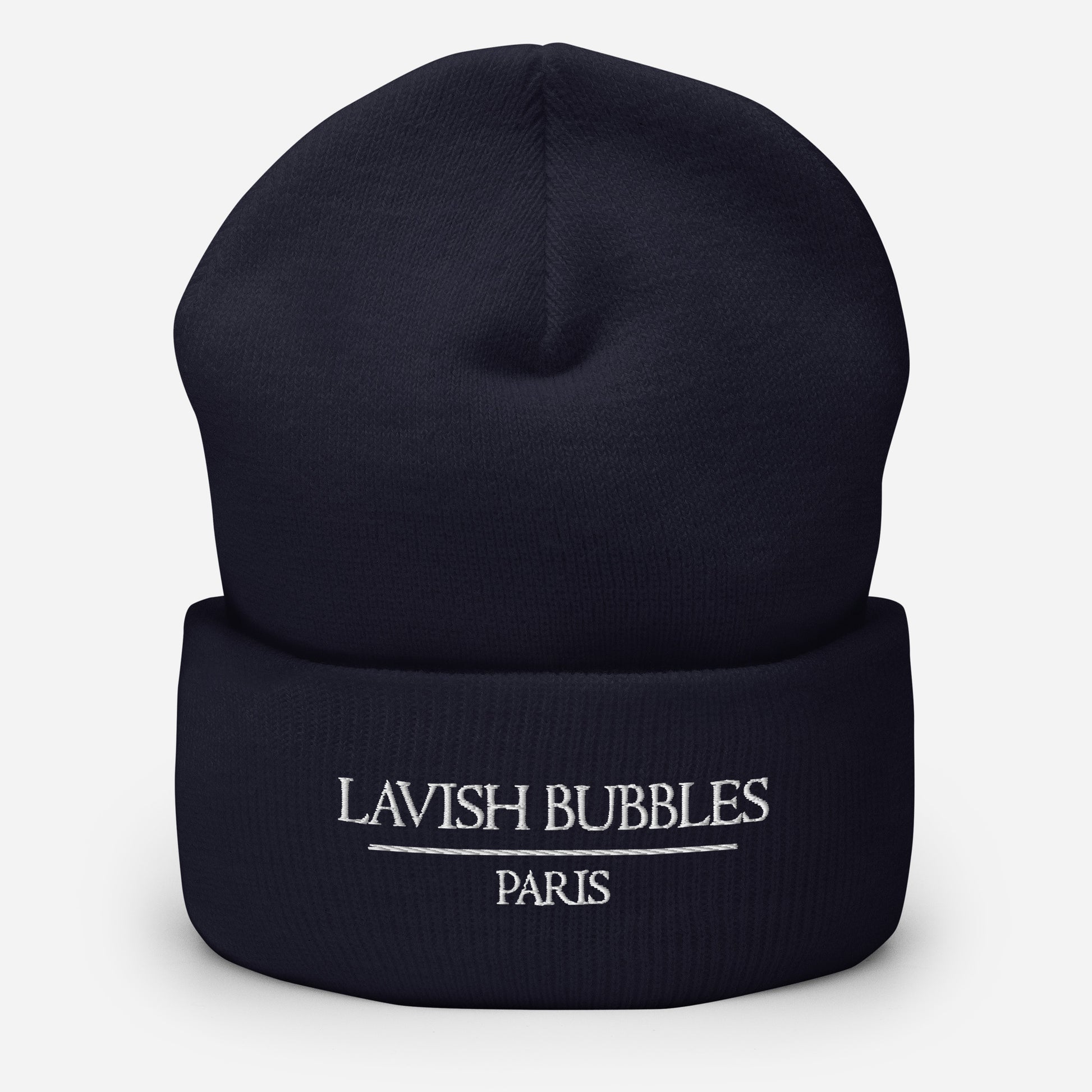 Paris Lavish Bubbles (White) - Cuffed Beanie - LAVISH BUBBLES