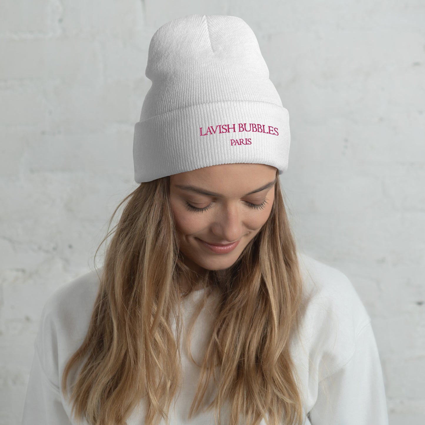 Paris Lavish Bubbles (Pink) - Cuffed Beanie - LAVISH BUBBLES