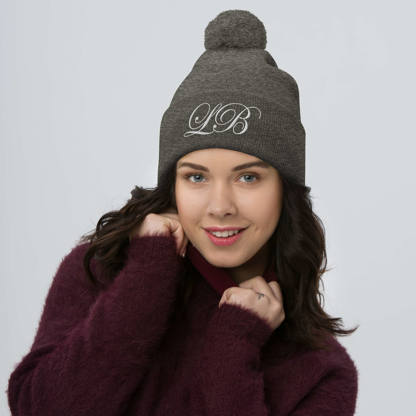 calligraphy - Pom-Pom Beanie - Lavish Bubbles - LAVISH BUBBLES