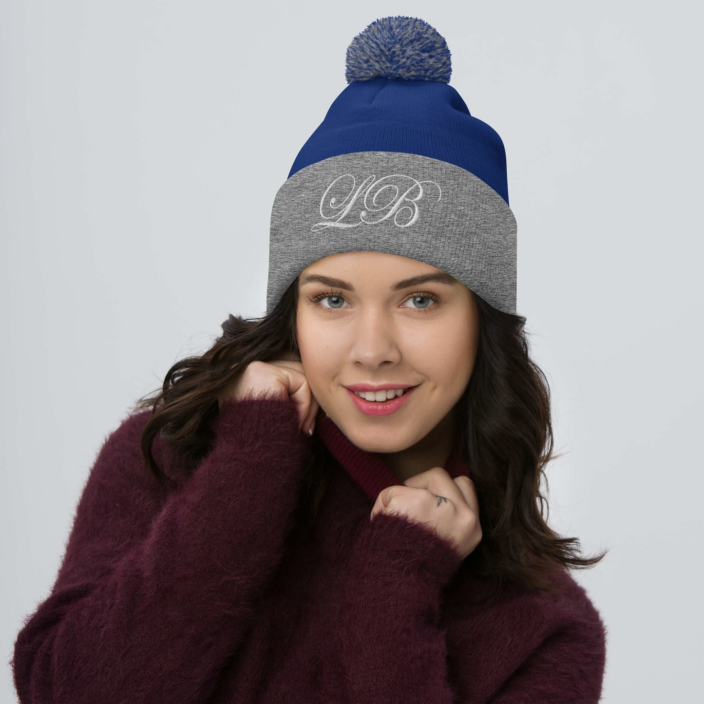 calligraphy - Pom-Pom Beanie - Lavish Bubbles - LAVISH BUBBLES