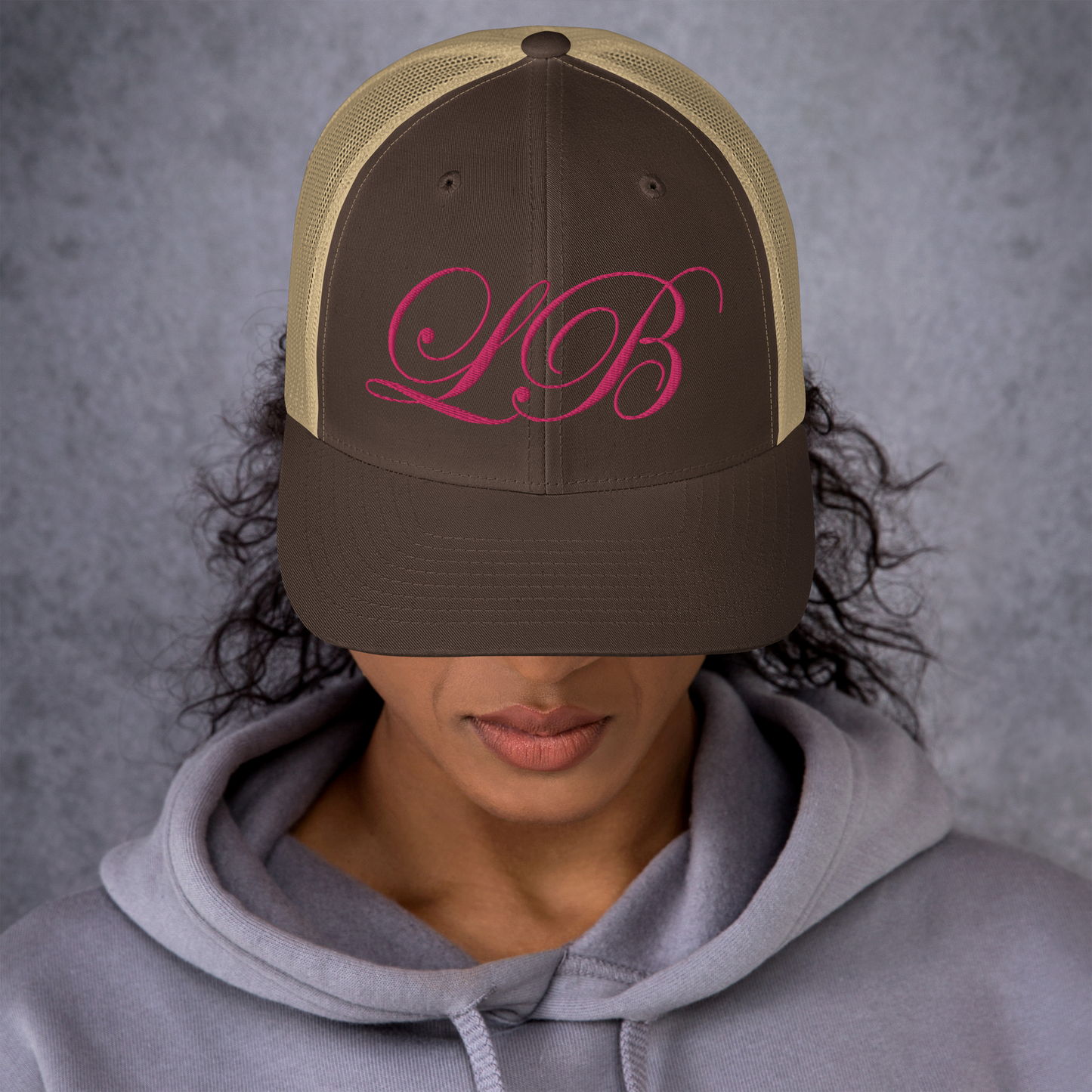 calligraphy Trucker Cap (Pink) - Lavish Bubbles - LAVISH BUBBLES