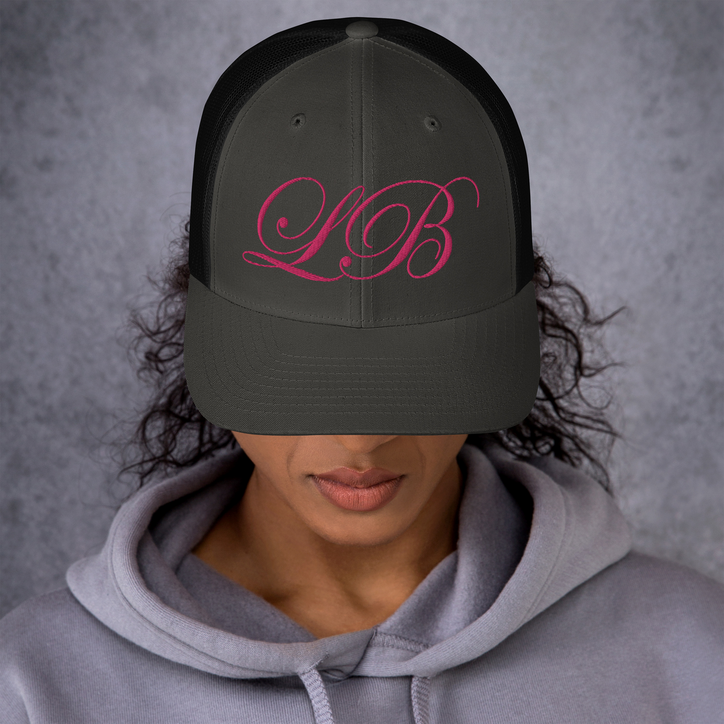 calligraphy Trucker Cap (Pink) - Lavish Bubbles - LAVISH BUBBLES