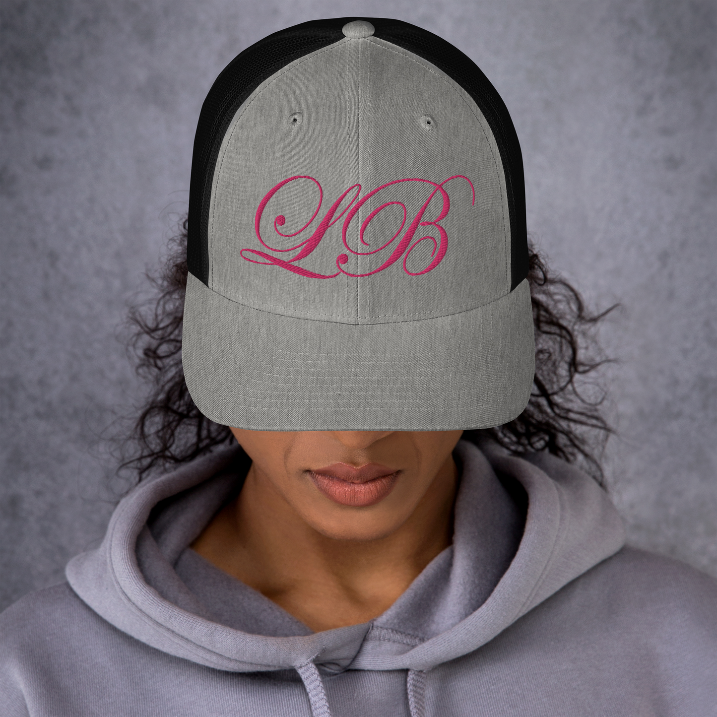 calligraphy Trucker Cap (Pink) - Lavish Bubbles - LAVISH BUBBLES