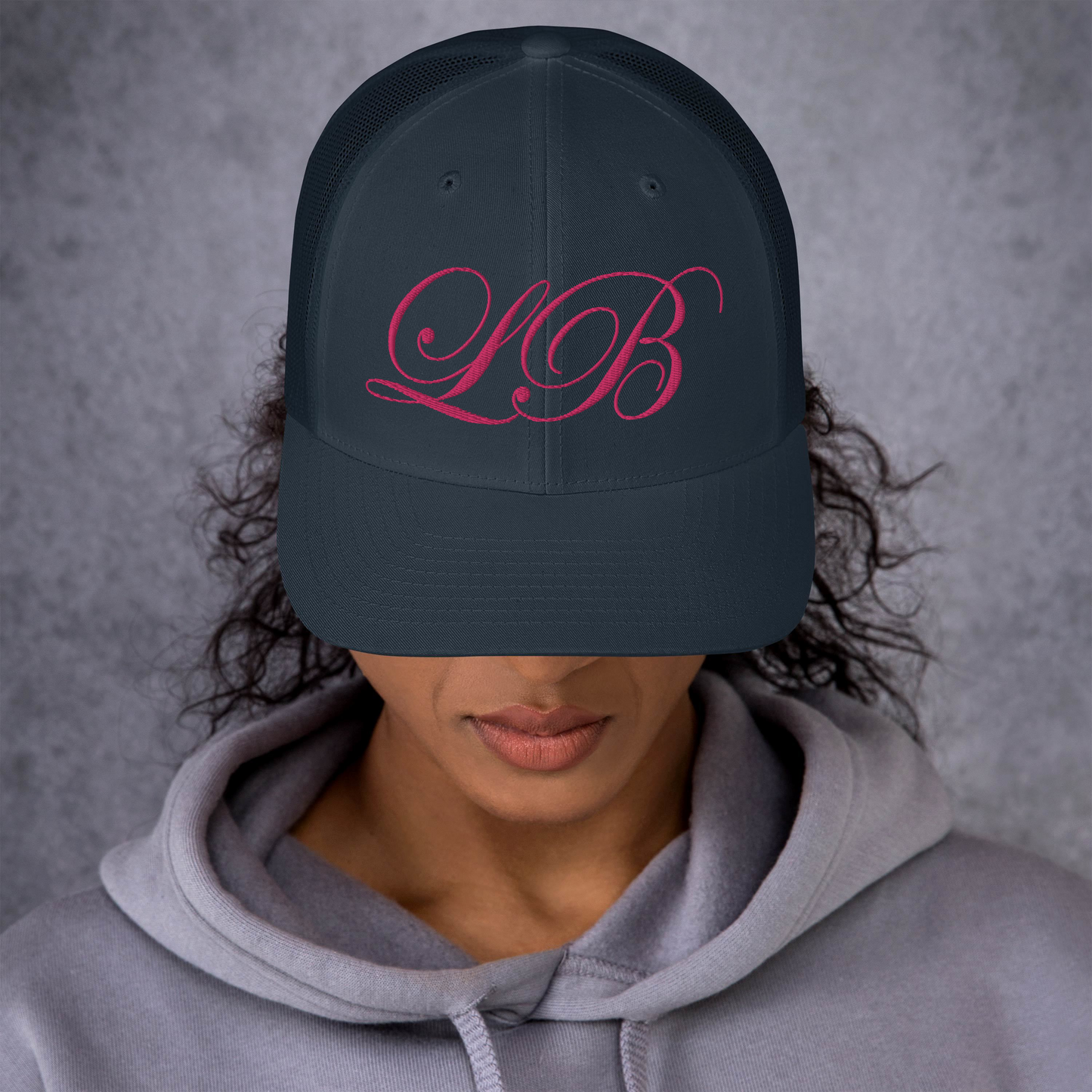 calligraphy Trucker Cap (Pink) - Lavish Bubbles - LAVISH BUBBLES