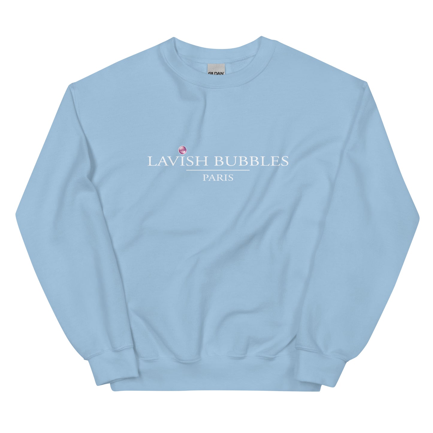 Paris Lavish Bubbles (White) - Unisex Sweatshirt - LAVISH BUBBLES