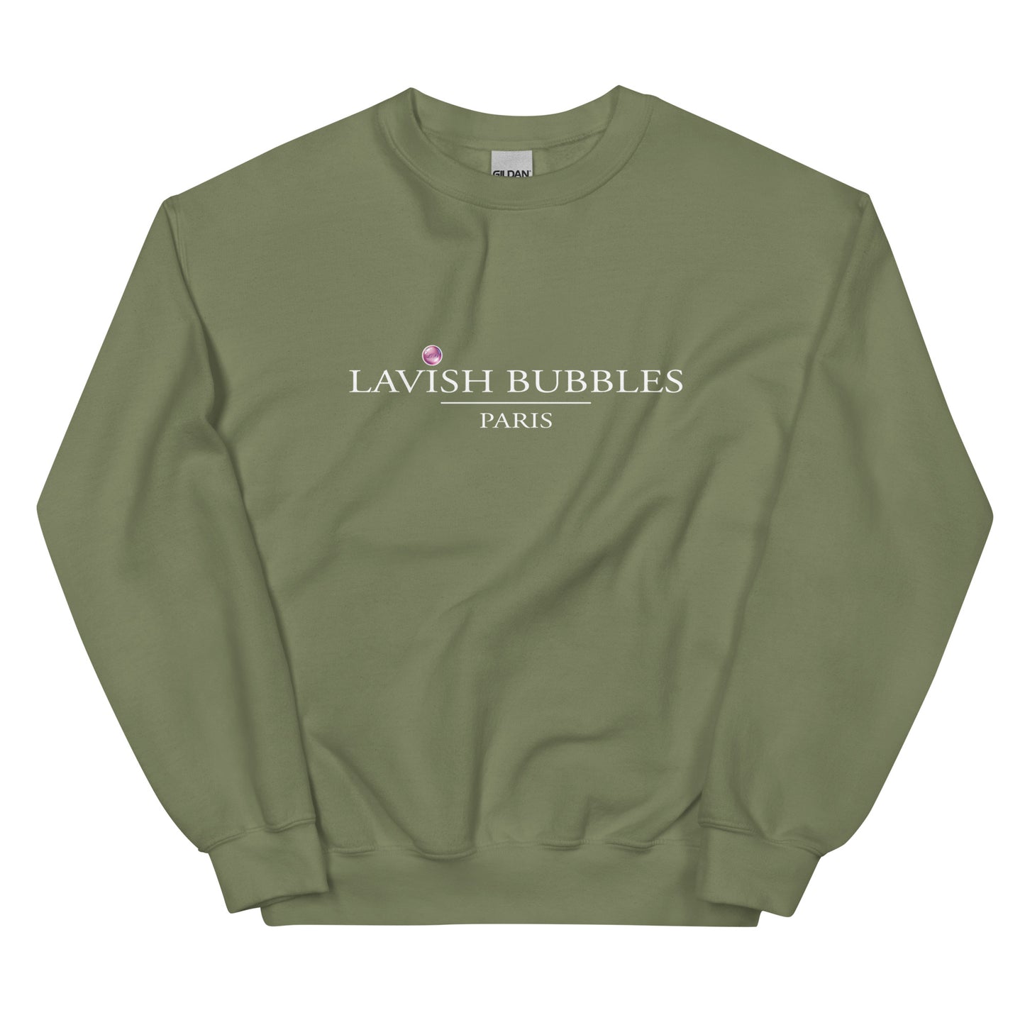 Paris Lavish Bubbles (White) - Unisex Sweatshirt - LAVISH BUBBLES