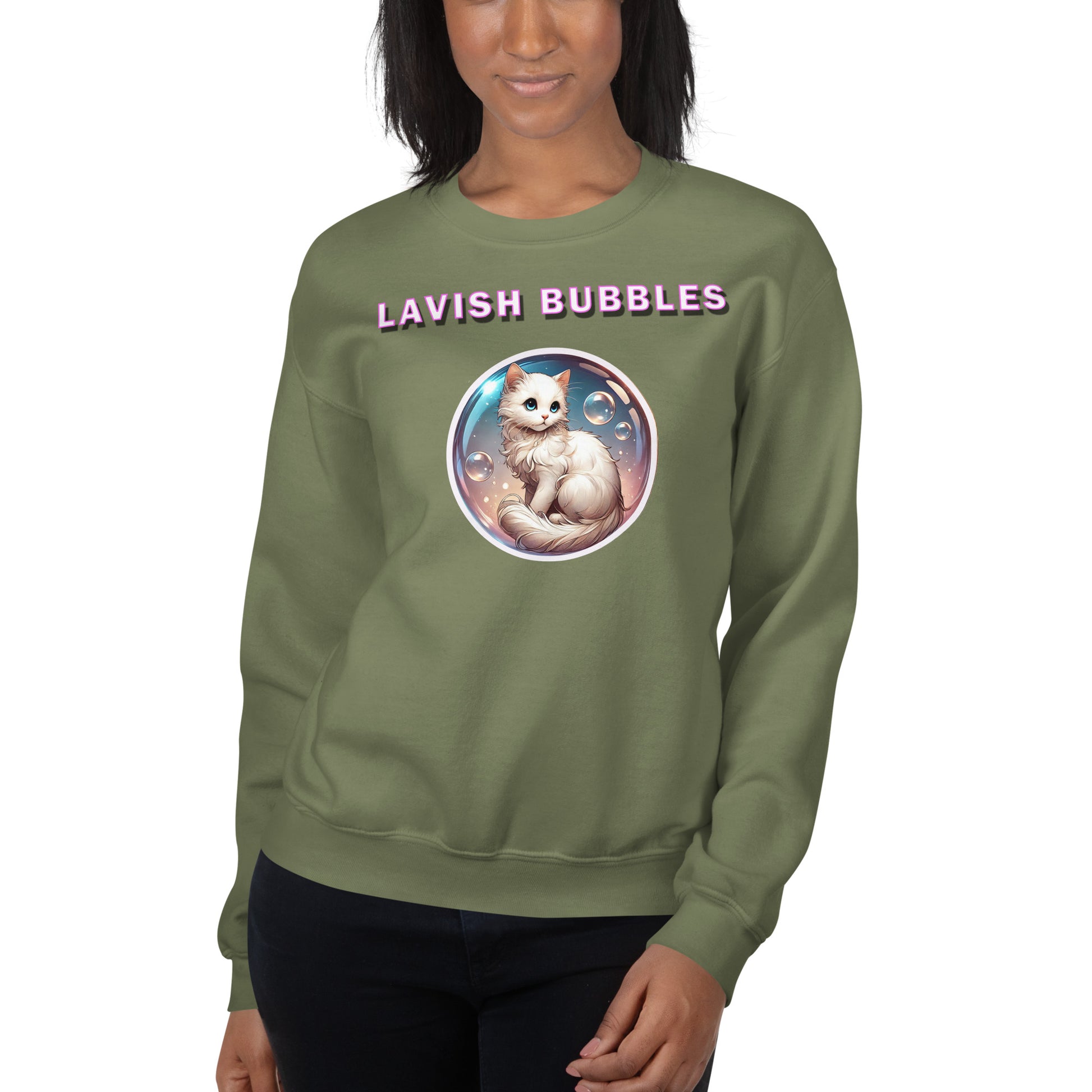 Fancy Kitty - Unisex Sweatshirt - Lavish Bubbles - LAVISH BUBBLES