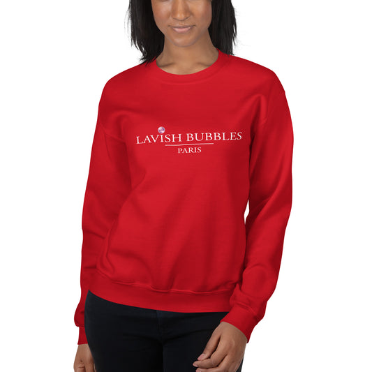 Paris Lavish Bubbles (White) - Unisex Sweatshirt - LAVISH BUBBLES