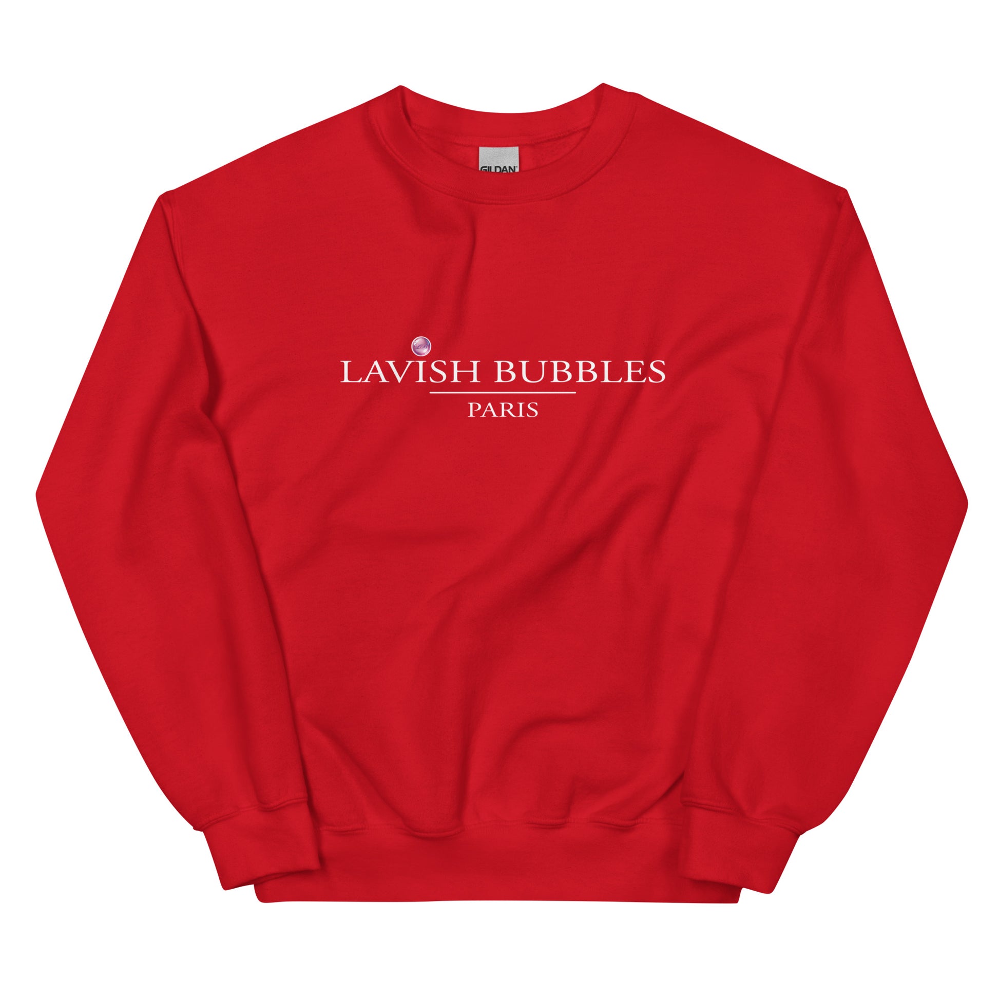 Paris Lavish Bubbles (White) - Unisex Sweatshirt - LAVISH BUBBLES