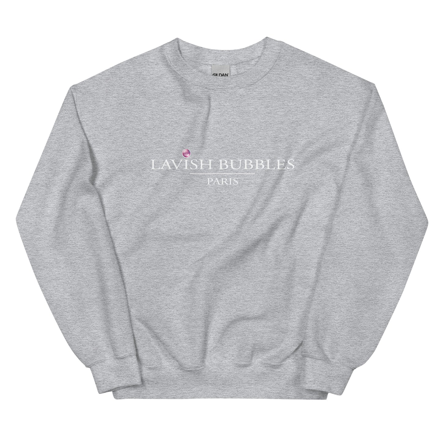 Paris Lavish Bubbles (White) - Unisex Sweatshirt - LAVISH BUBBLES