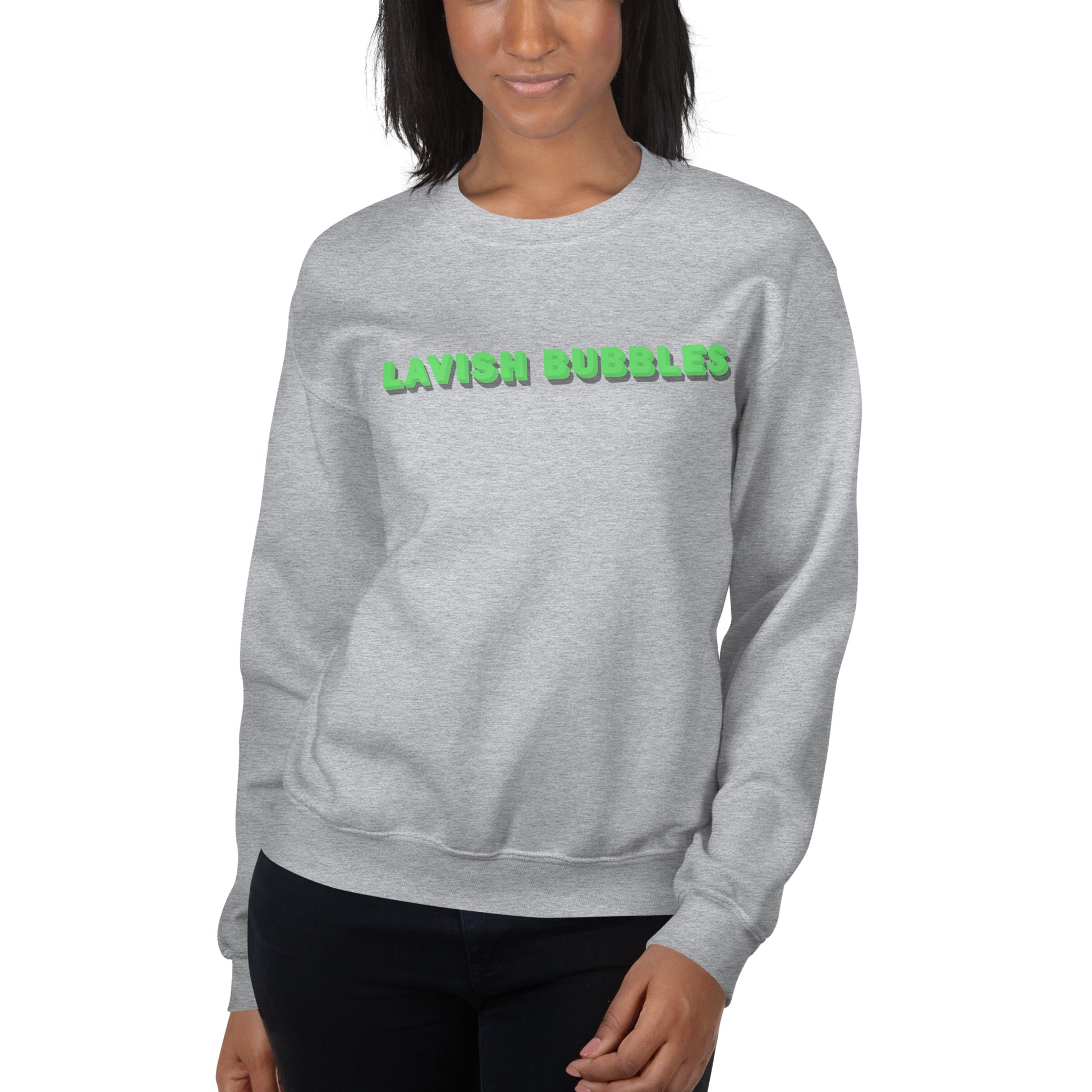 Green name - Unisex Sweatshirt - Lavish Bubbles - LAVISH BUBBLES