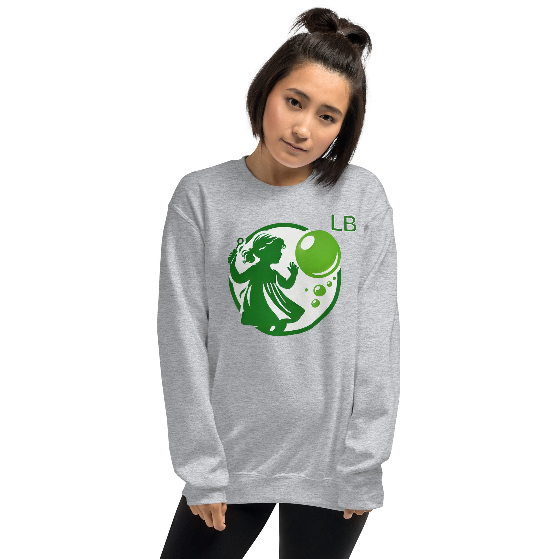 Green Girl - Unisex Sweatshirt - Lavish Bubbles - LAVISH BUBBLES