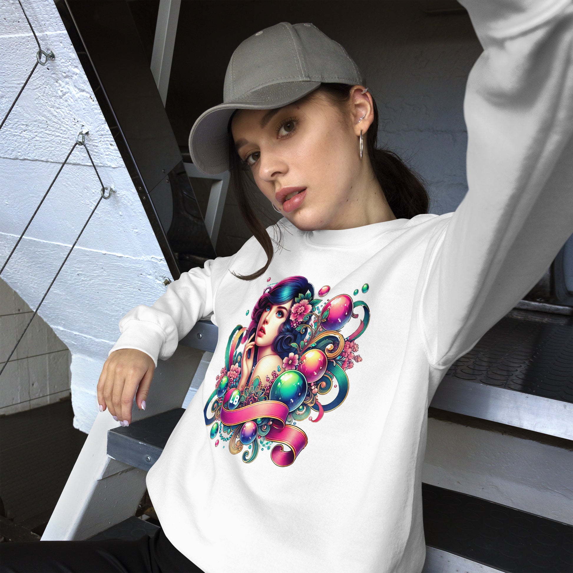 La fille - Unisex Sweatshirt - Lavish Bubbles - LAVISH BUBBLES