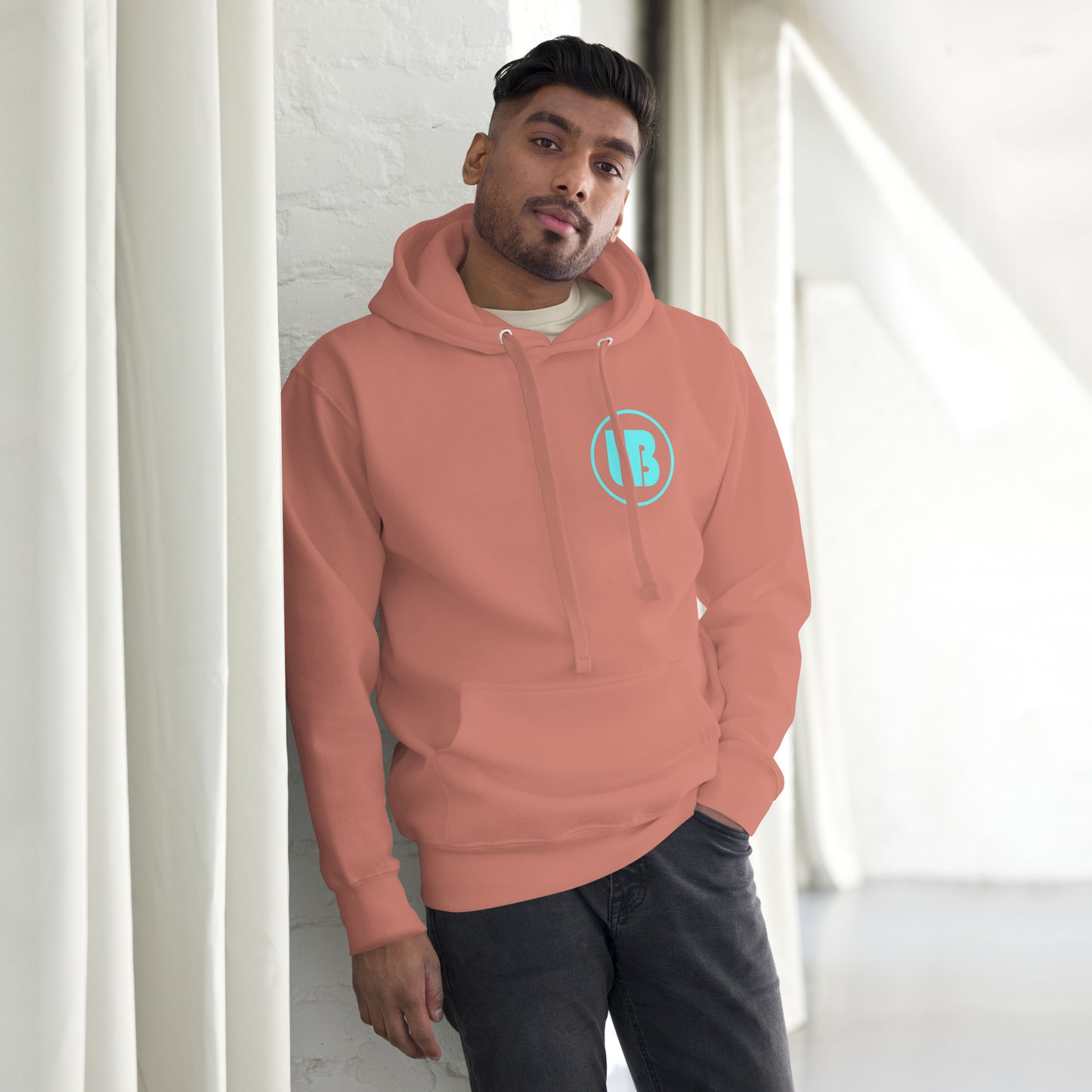 Classic logo (aqua) - Sweatshirt à capuche unisex